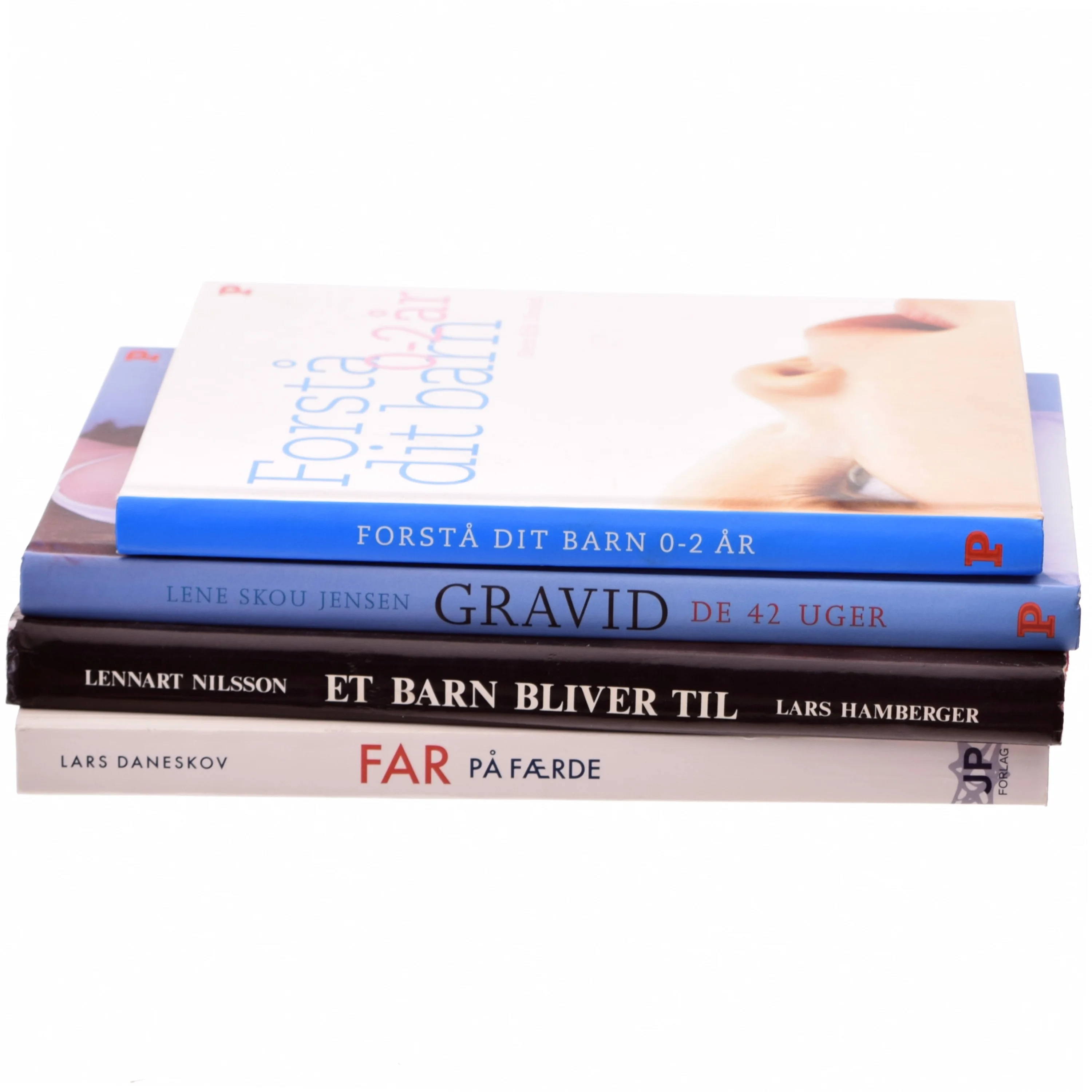 Bogpakke med fire bøger om graviditet og spædbarn
