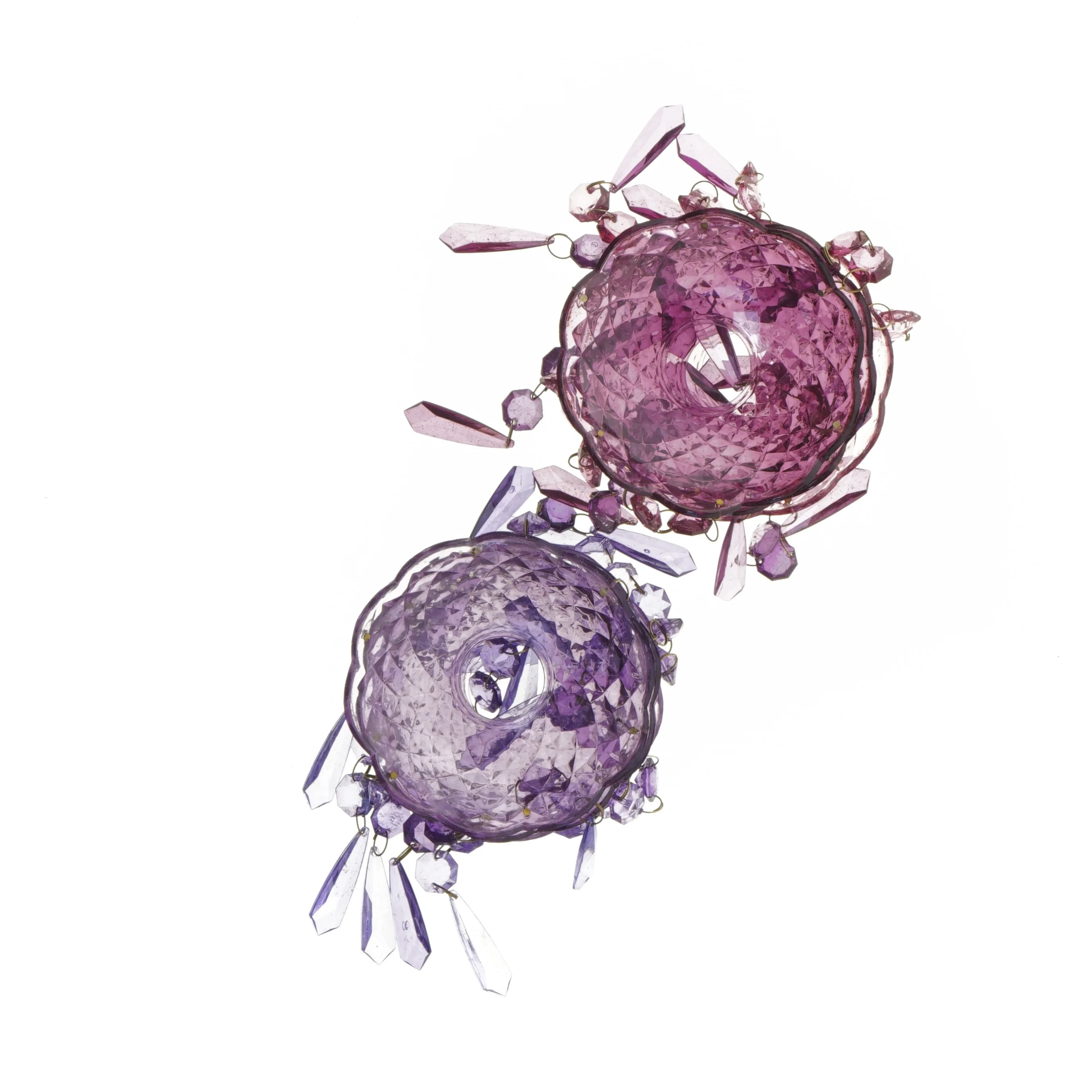 Dekorative lysmanchetter med prismer (str. 10 cm)