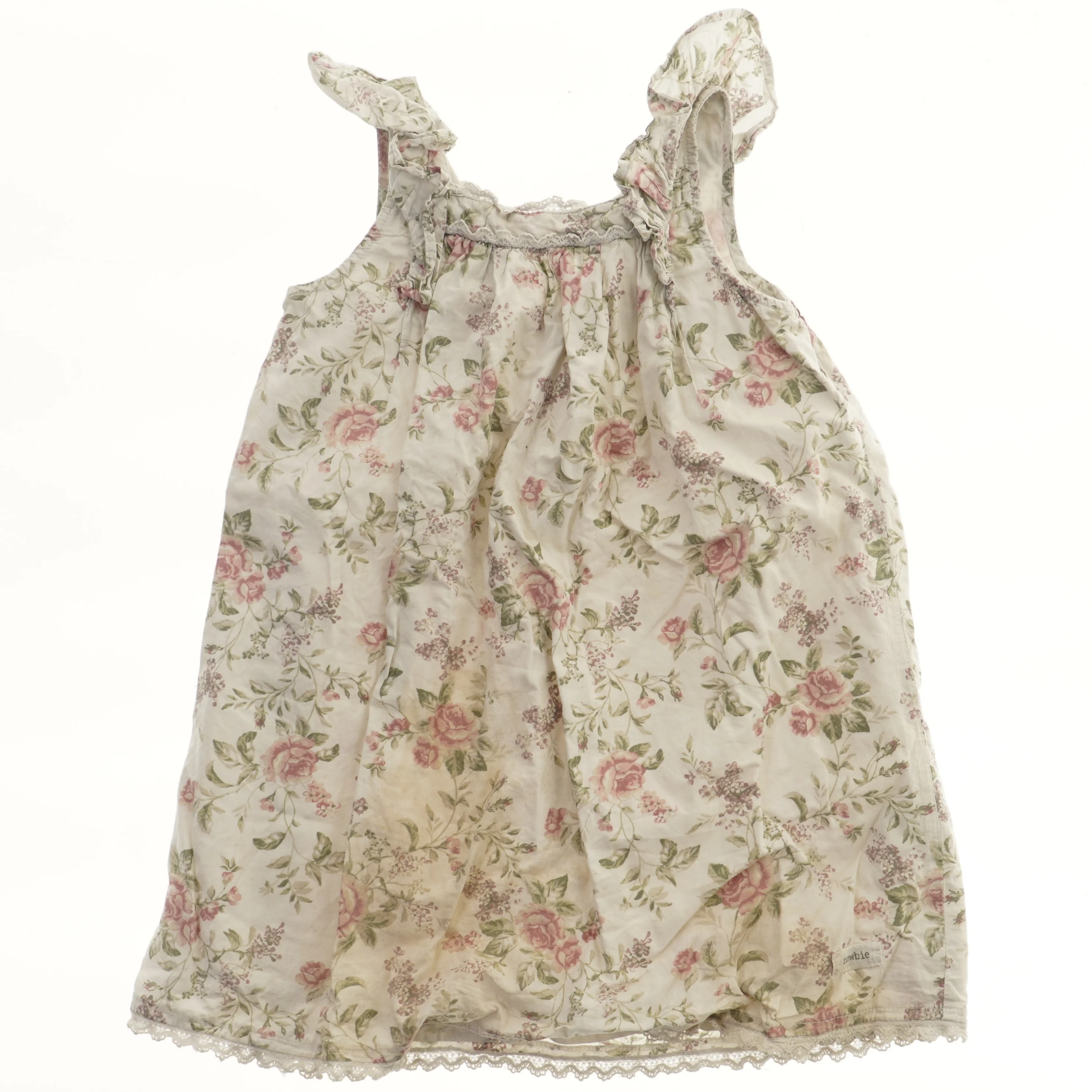 Blomstret kjole med knapper fra Newbie (str. 110)