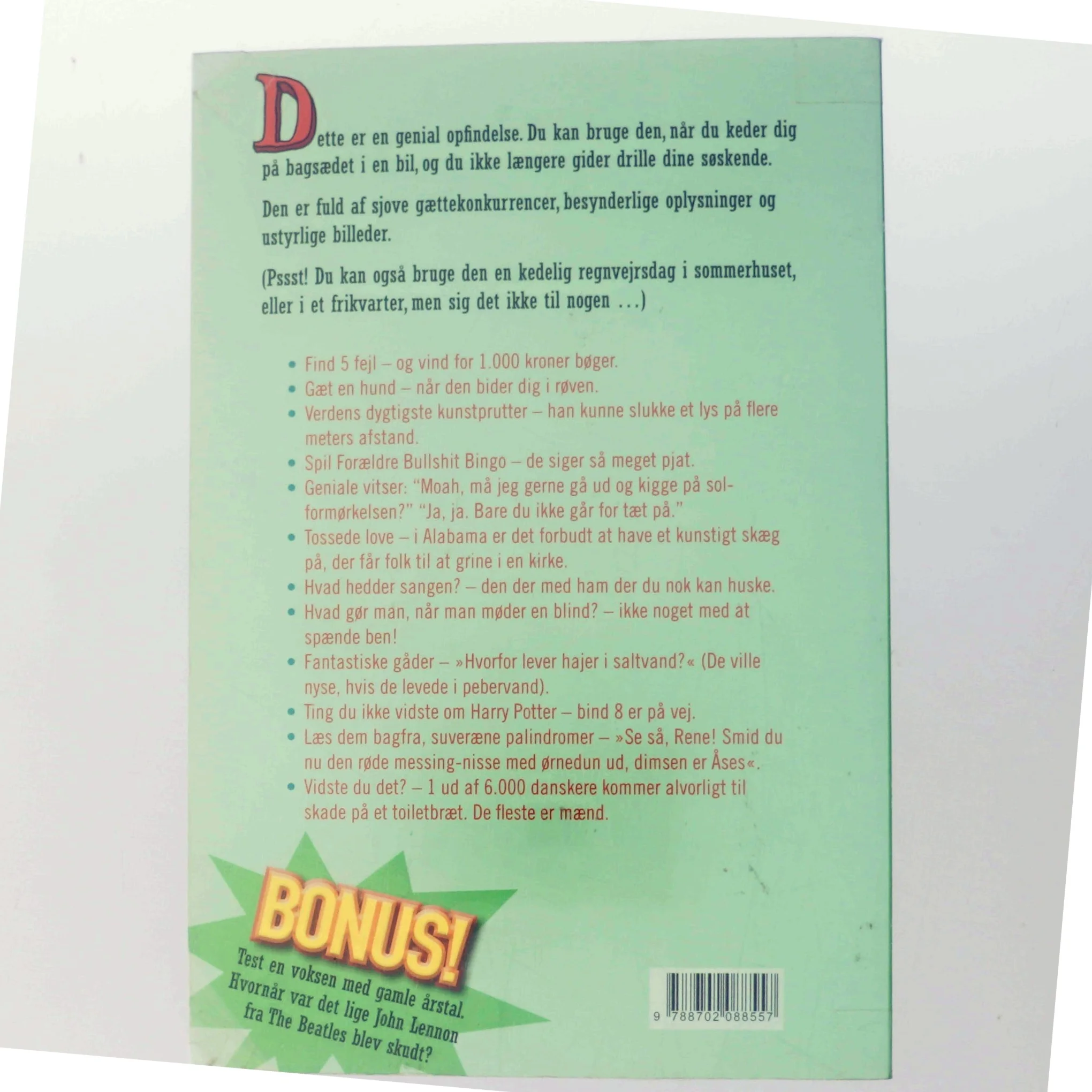 Bagsædebogen : slut med kedelige dage! af Ole Knudsen (f. 1959) (Bog)