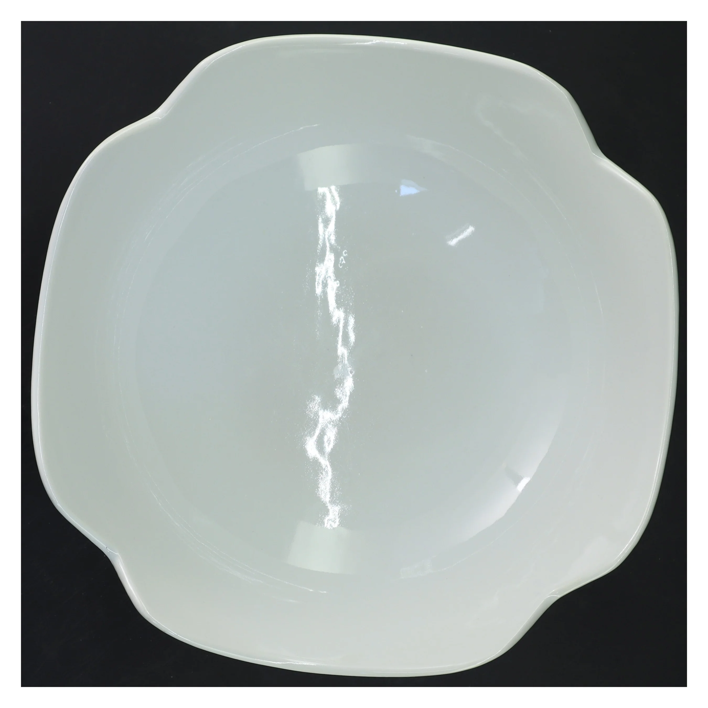 Hvid skål med bølgekant (str. Ø 24x11 cm)