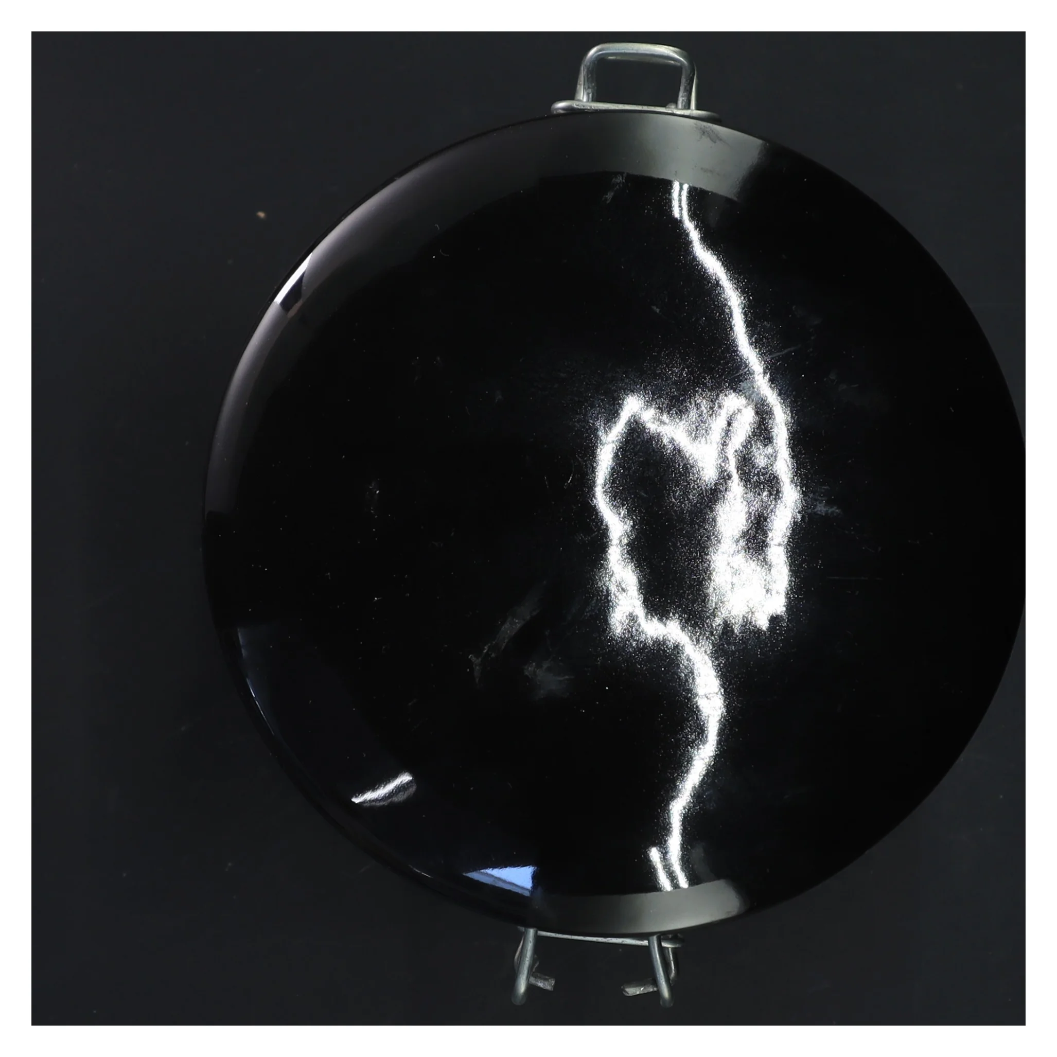 Opbevaringsglas med sort låg (str. 18 cm)