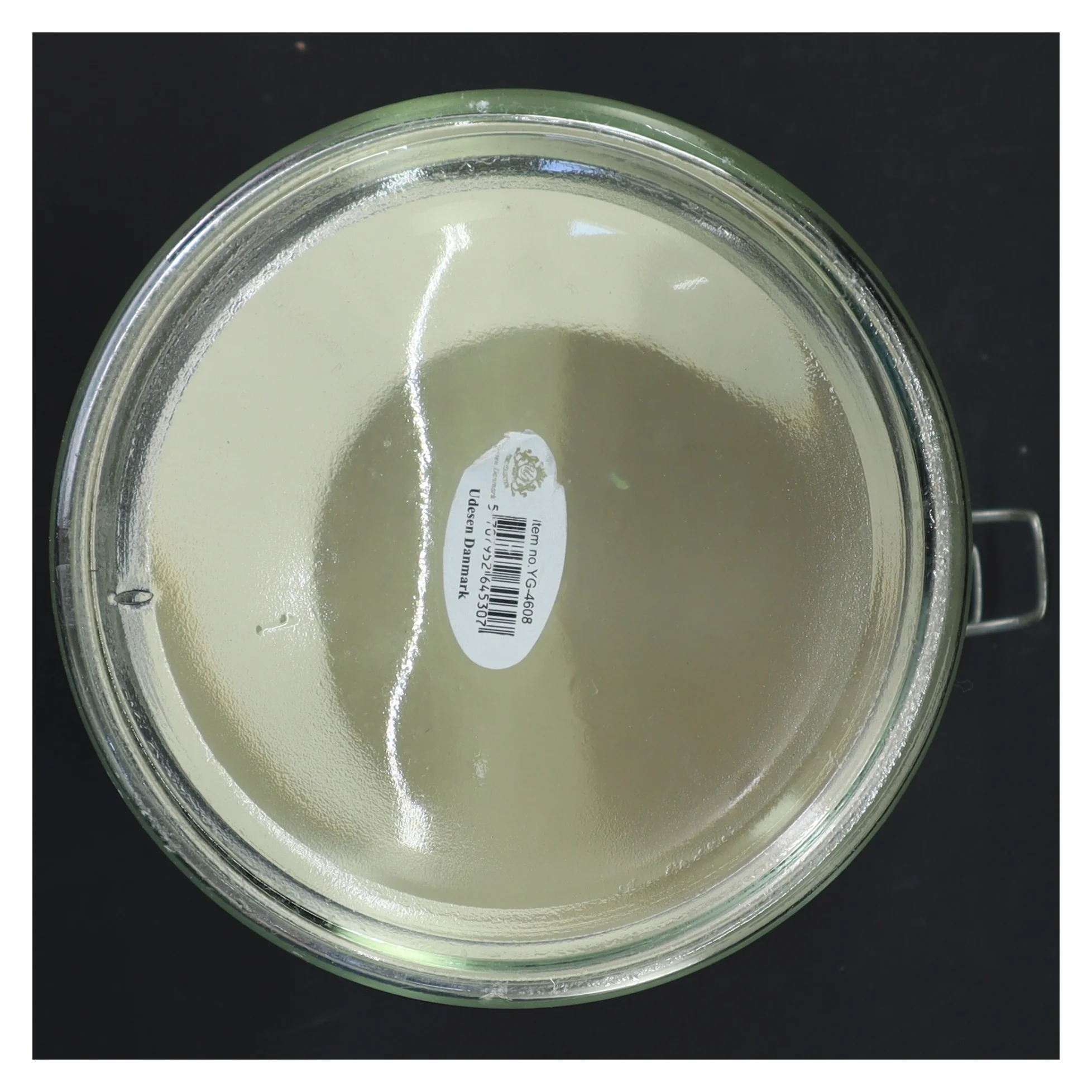 Opbevaringsglas med sort låg (str. 18 cm)