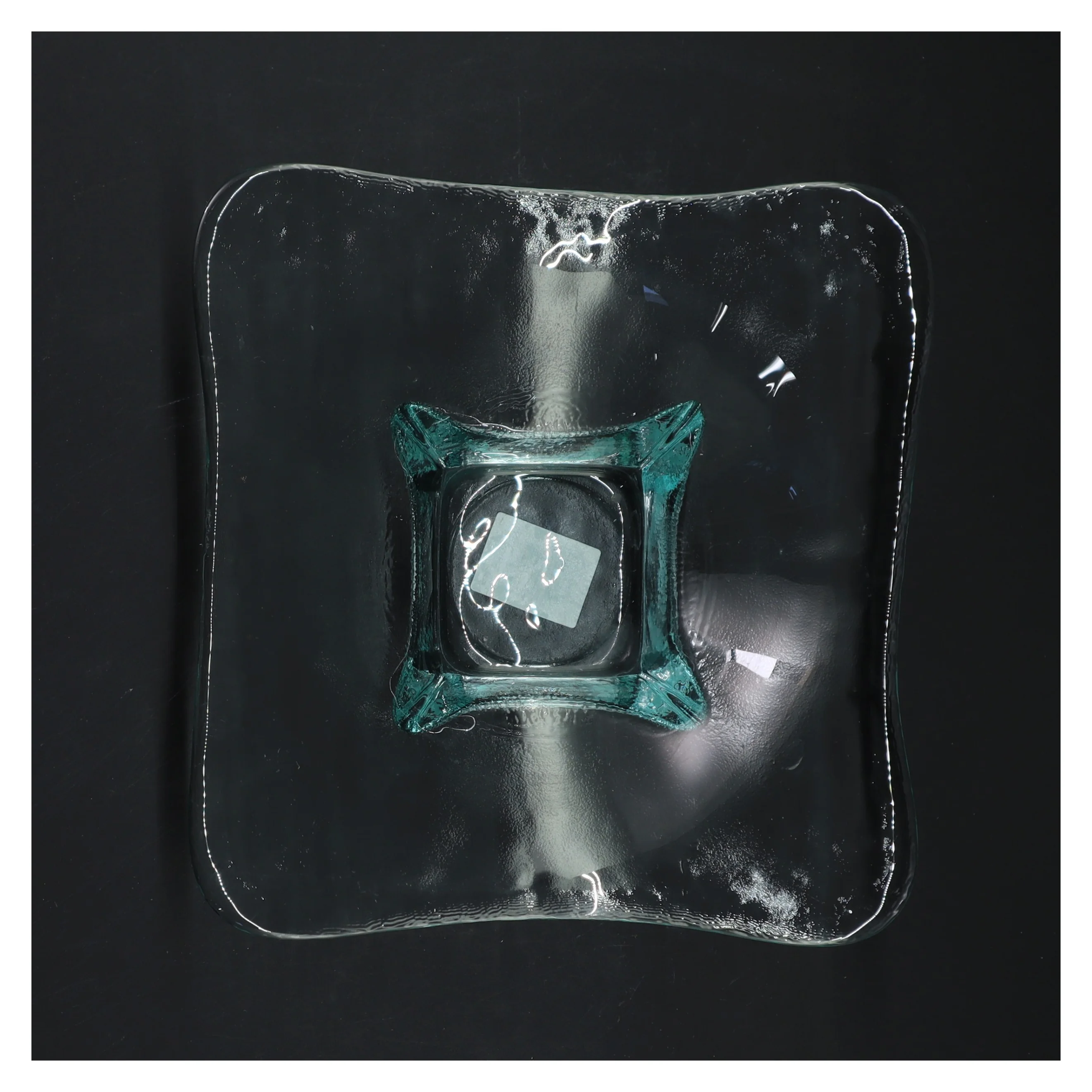 Glas skål, kvadratisk (str. Ø 19 cm)