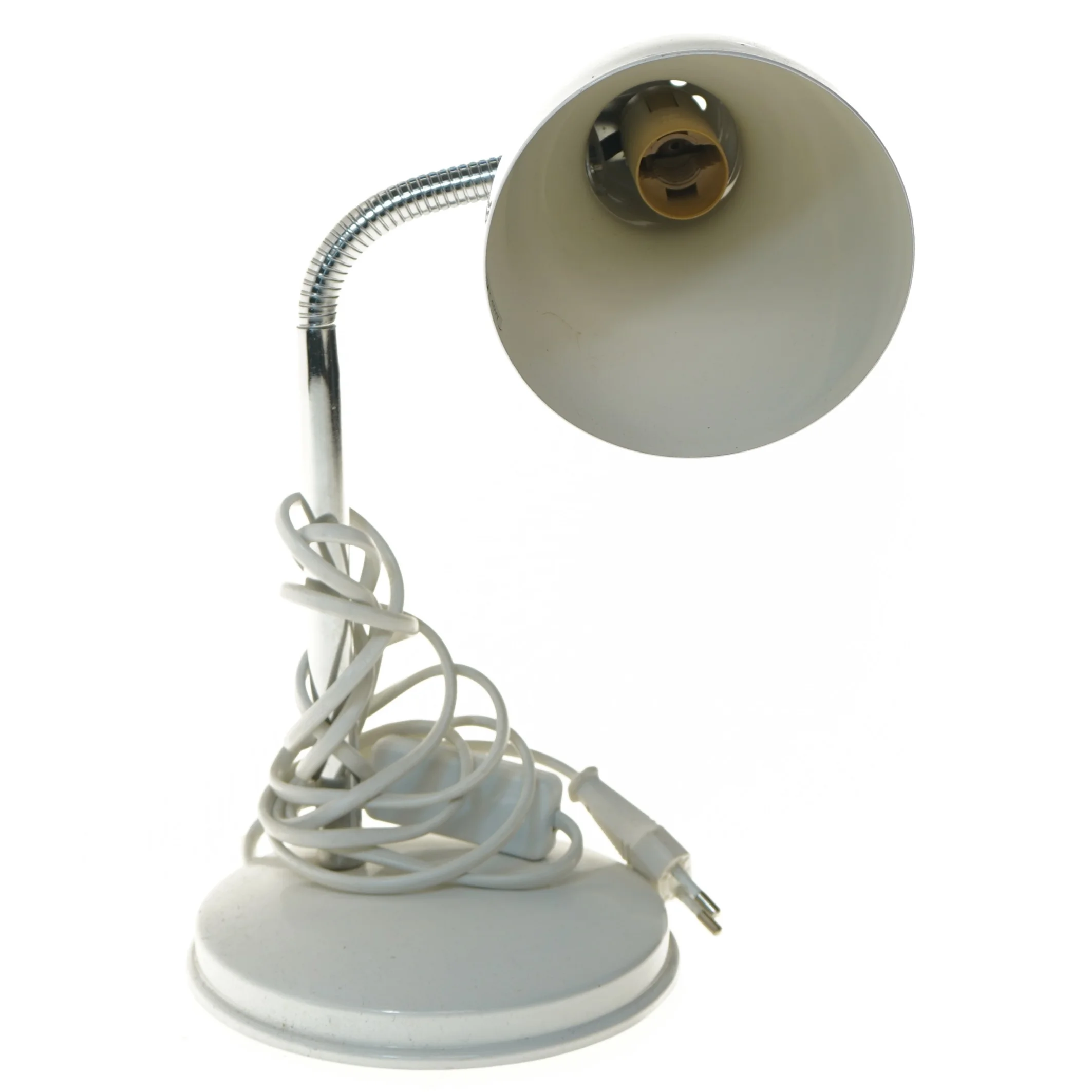Hvid bordlampe (str. 34,5 cm)