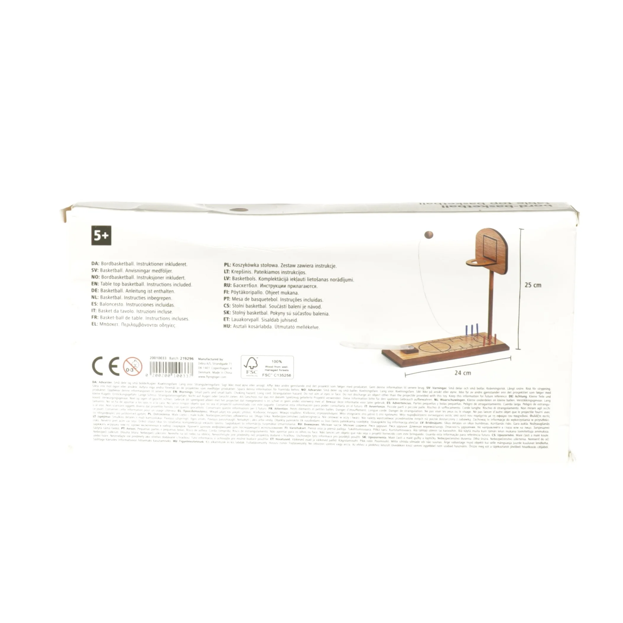 Bord-basketball spil fra Tiger (str. 25x24 cm)