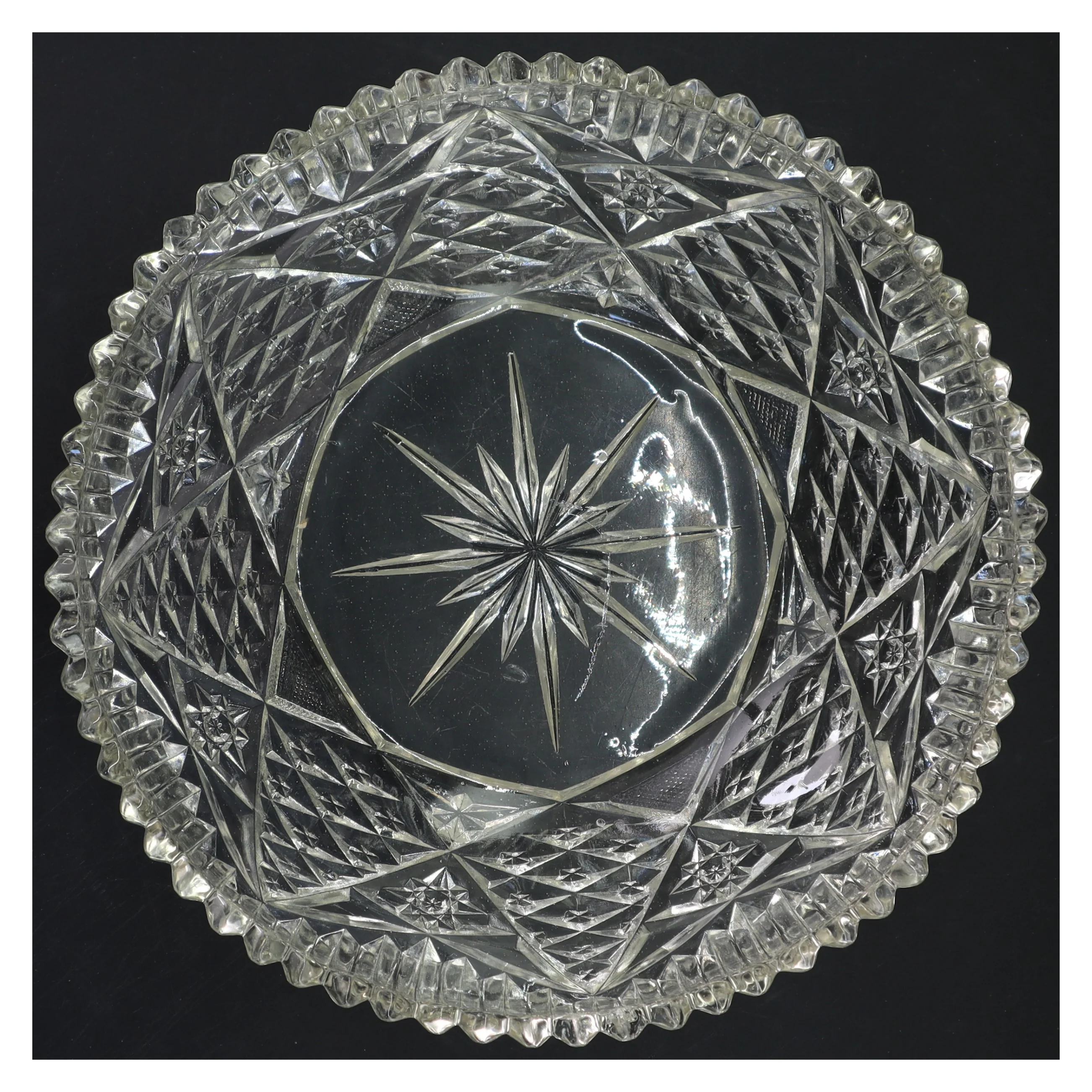 Krystalskål (str. Ø 24x9 cm)