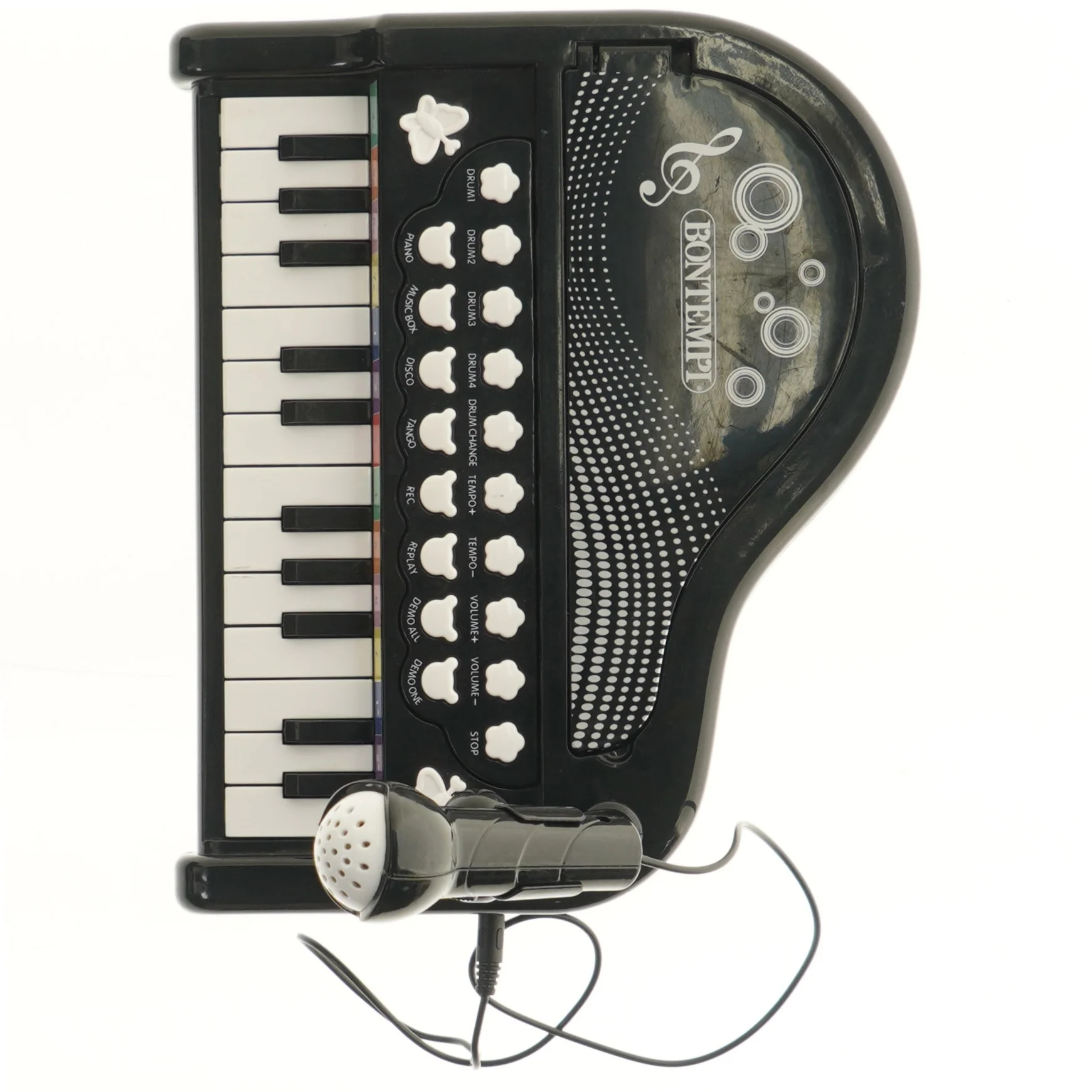 Legetøjs keyboard med mikrofon fra Bontempi (str. 11x22x27,5 cm)