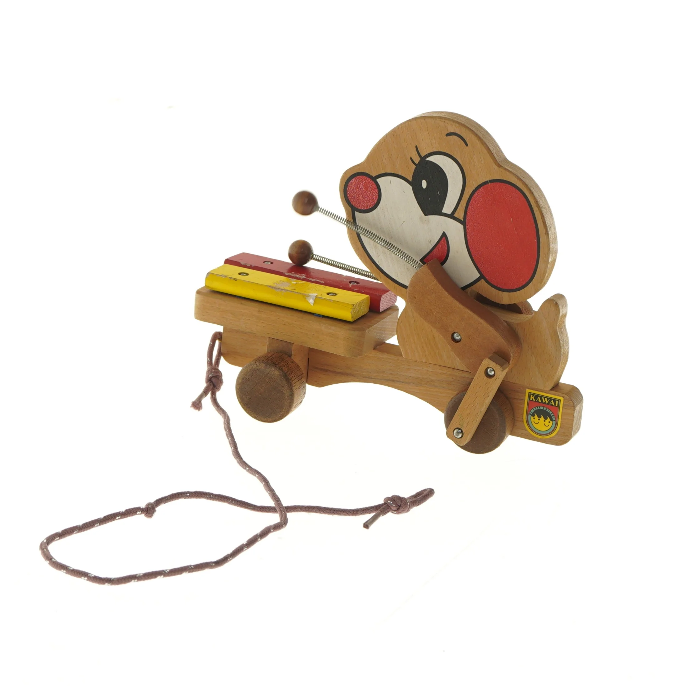 Trælegetøj med xylofon og trækdyr design fra Bright Starts (str. 17x10x22 cm)