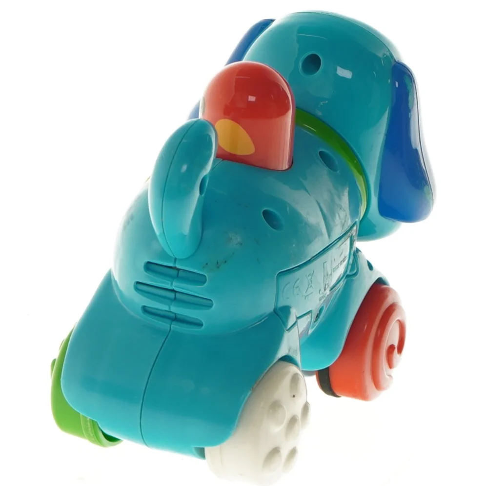 Legetøjs hund på hjul (str. 12x8x16 cm)