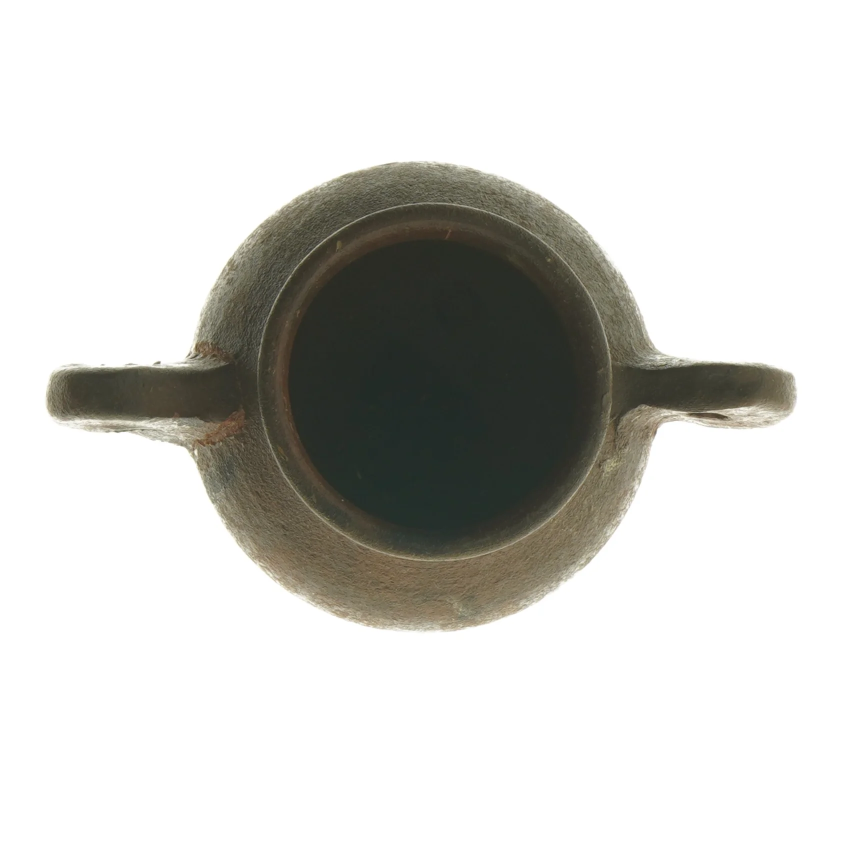 Lille keramik vase med håndtag (str. 9 cm)