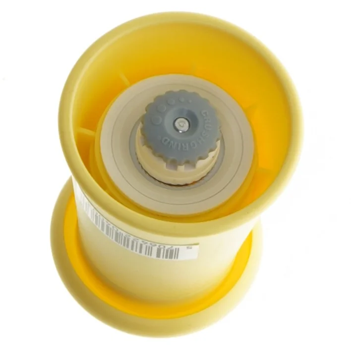 Gule krydderikværne, 5 styk (str. 9 cm. 5 styk)