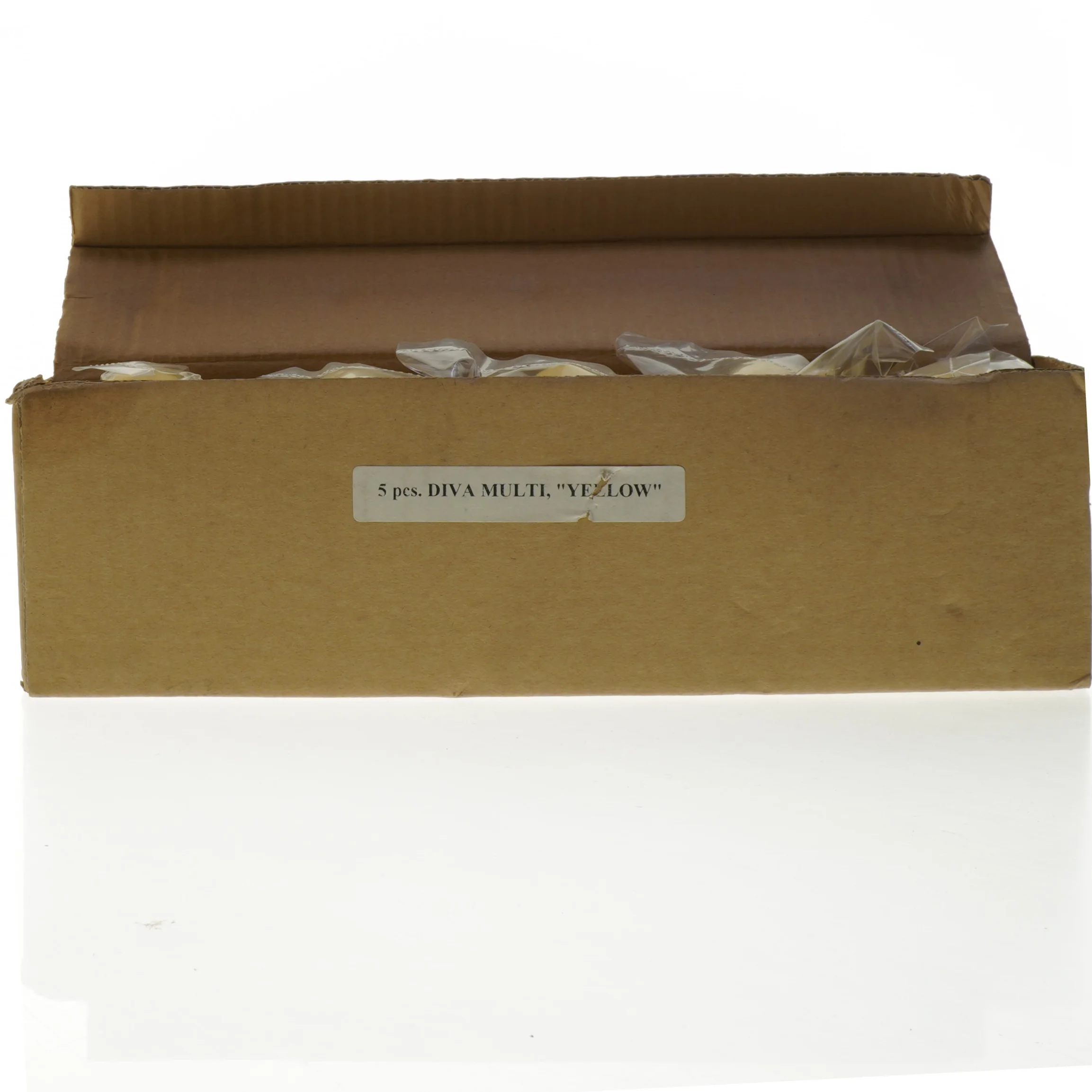 Gule krydderikværne, 5 styk (str. 9 cm. 5 styk)