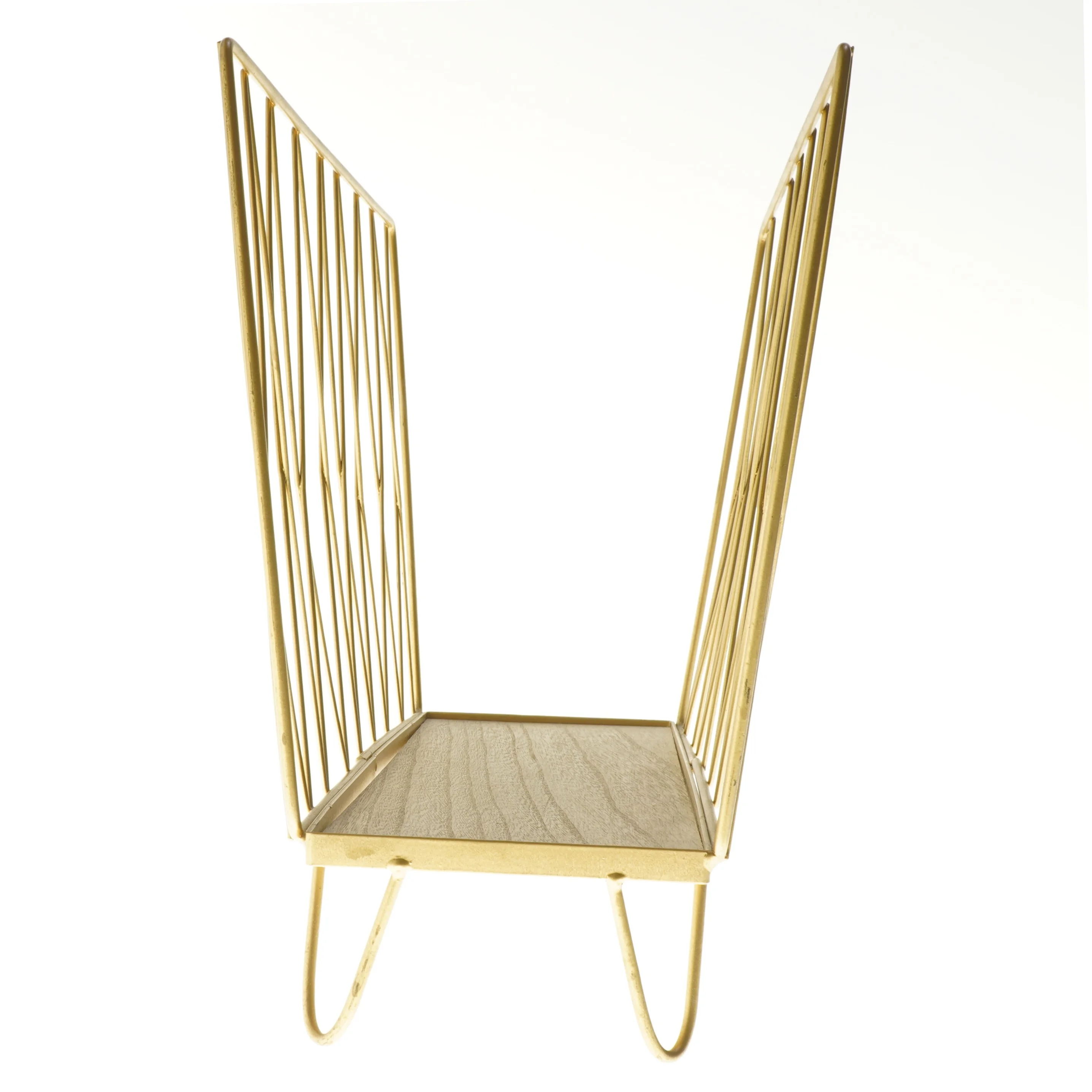 Guldfarvet magasinholder (str. 30,5x37,5 cm)