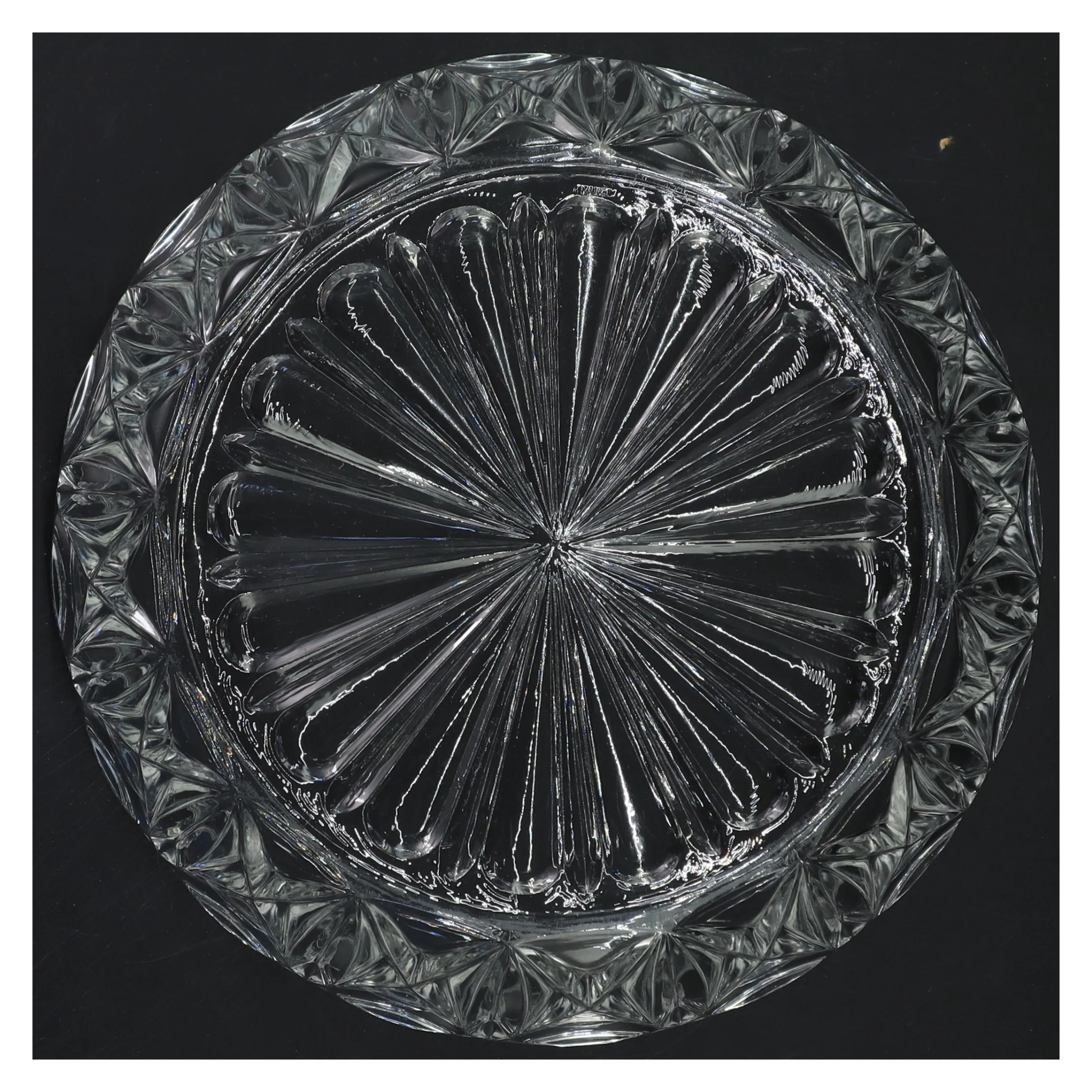 Dekorativ glasskål (str. Ø 23x8 cm)