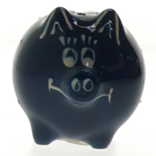 Blå sparegris 'Clara' (str. 9,5 cm)