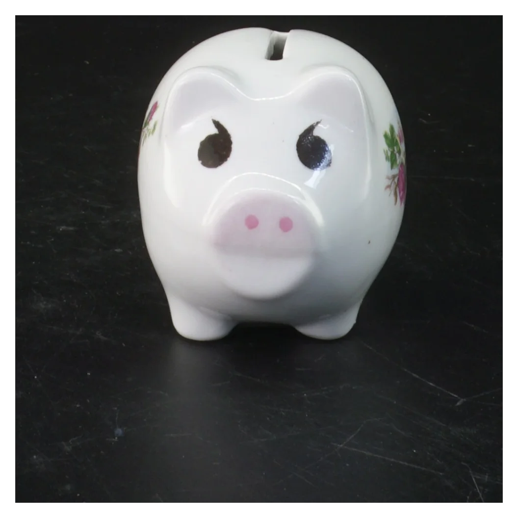 Keramisk sparegris (str. 9 cm)