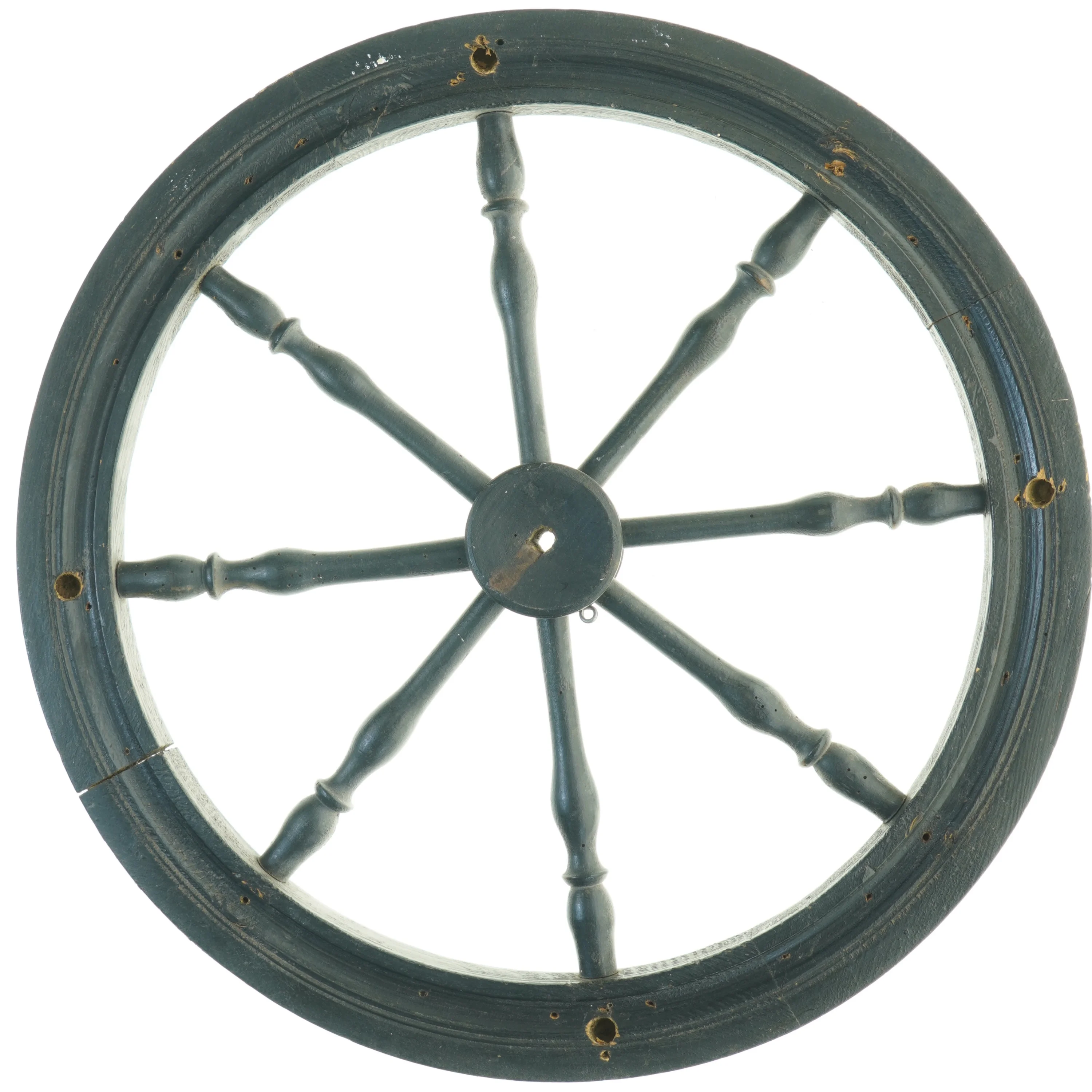 Træhjul til dekoration (diameter ca. 47 cm x 3 cm)