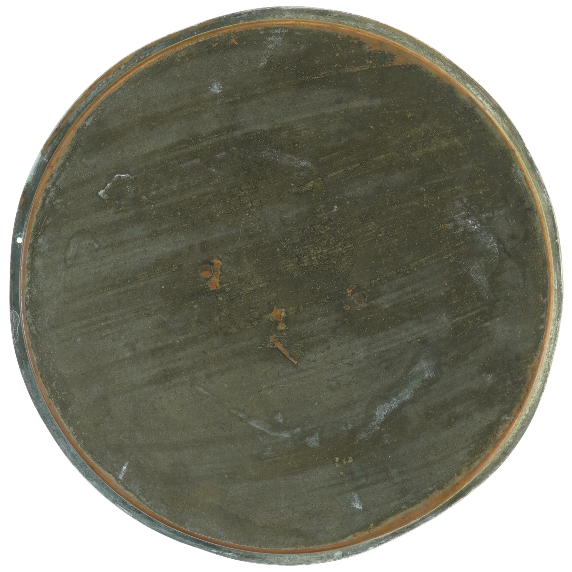 Låg i kobber, diameter 31 cm