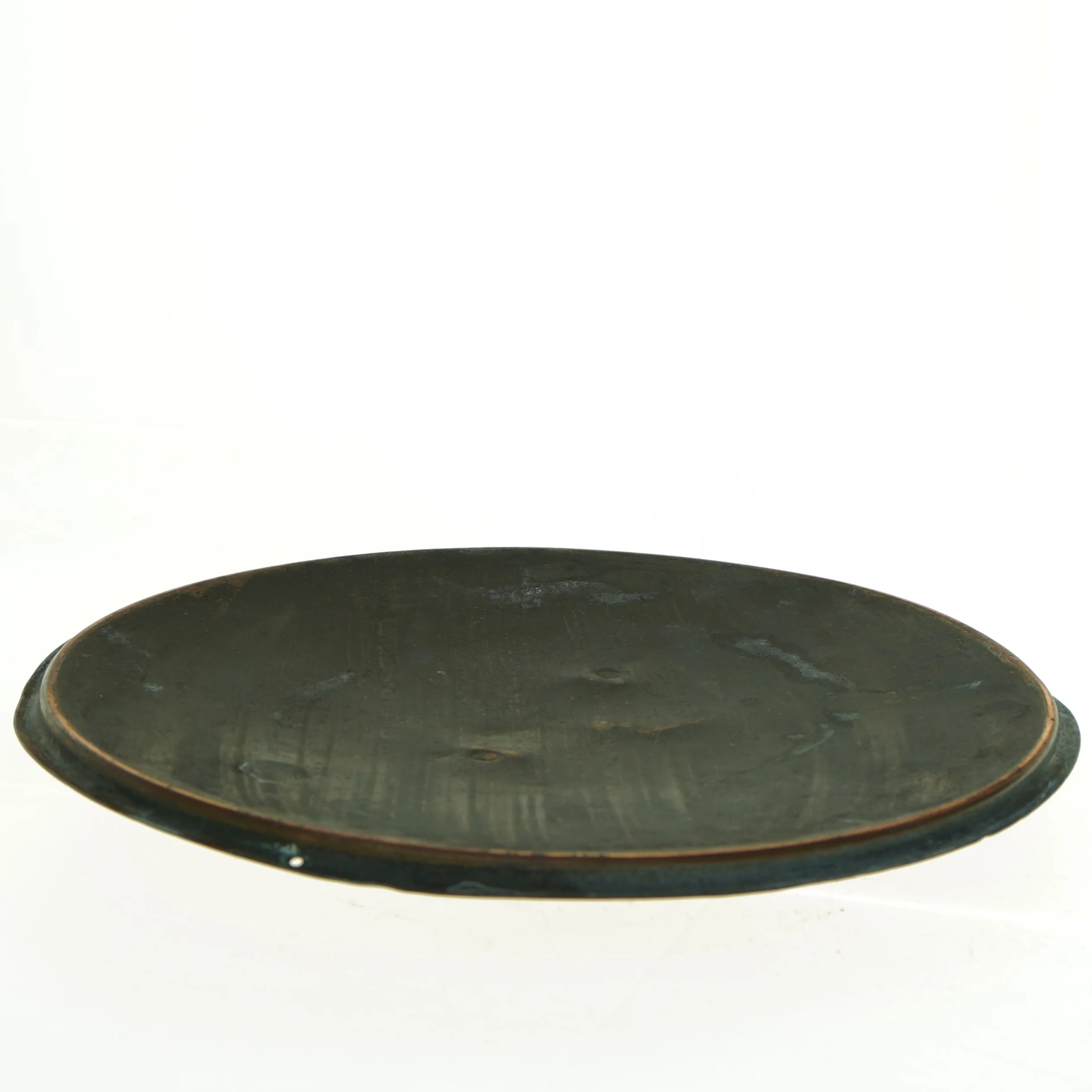 Låg i kobber, diameter 31 cm