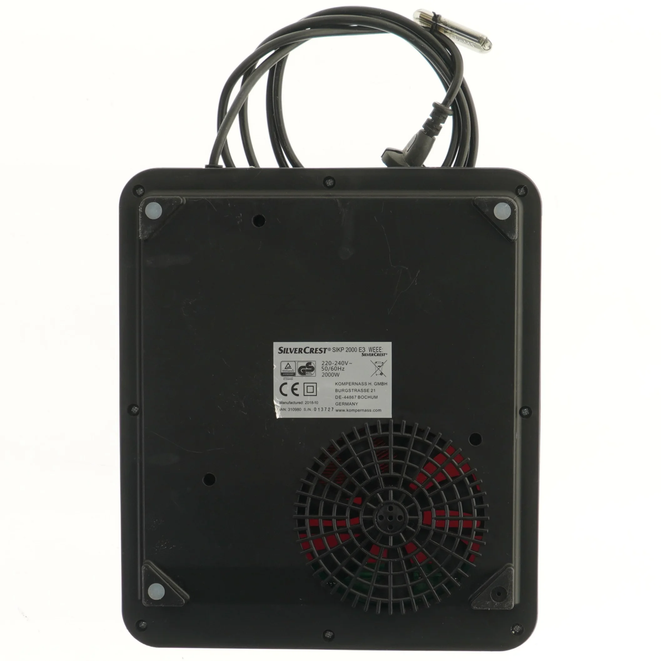 Induktionskogeplade SilverCrest med kabel fra SilverCrest (str. 27x31 cm)