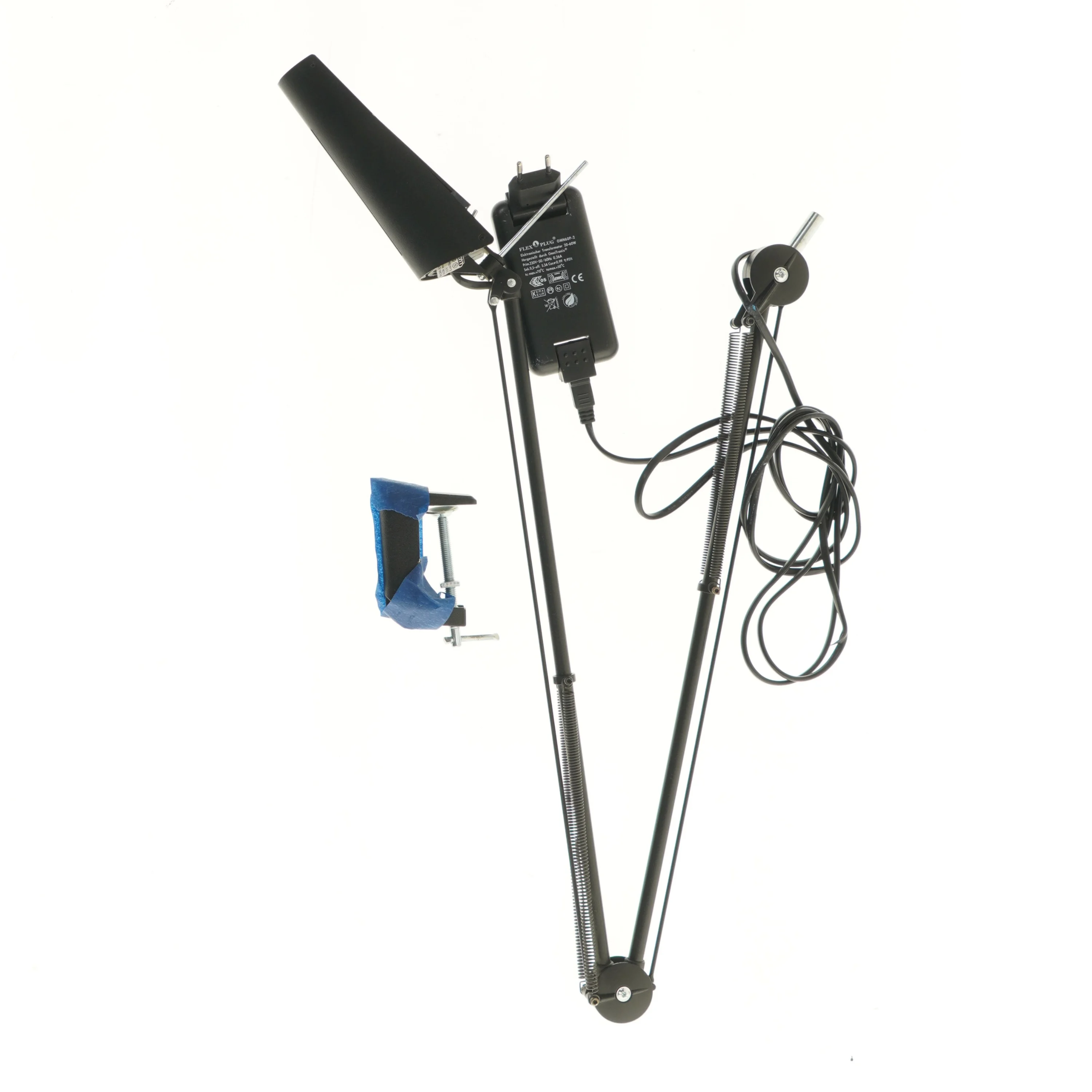 Arkitektlampe med bordklemme fra Flex Plug (str. 100 cm)