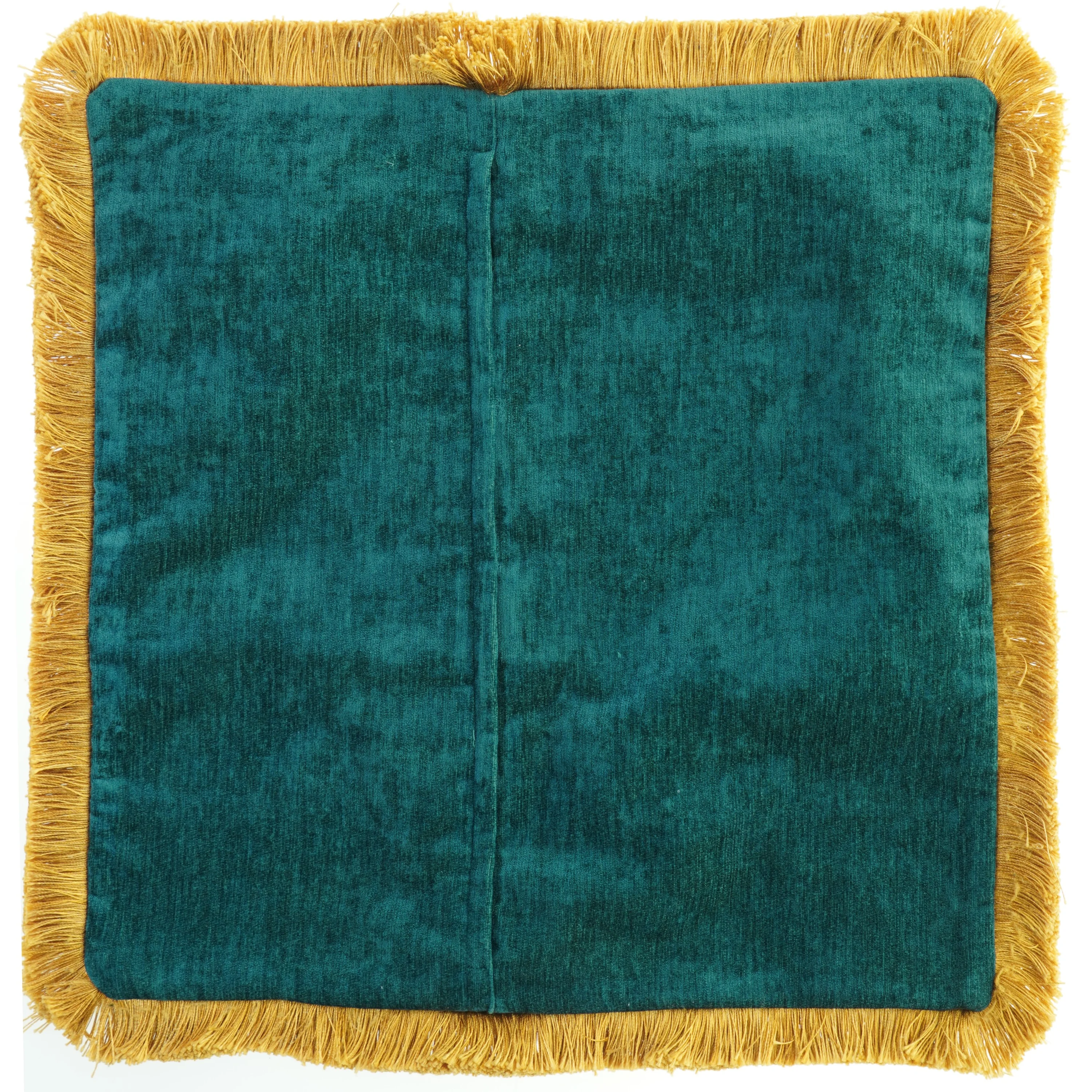 Pudebetræk med frynser (str. 55x55 cm)