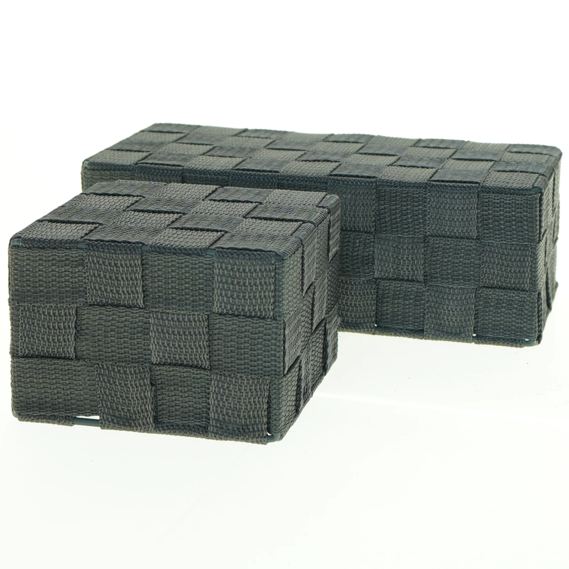 Flettede opbevaringskurve (str. 12 x 12 x 8 cm og 24 x 12 x 8 cm)