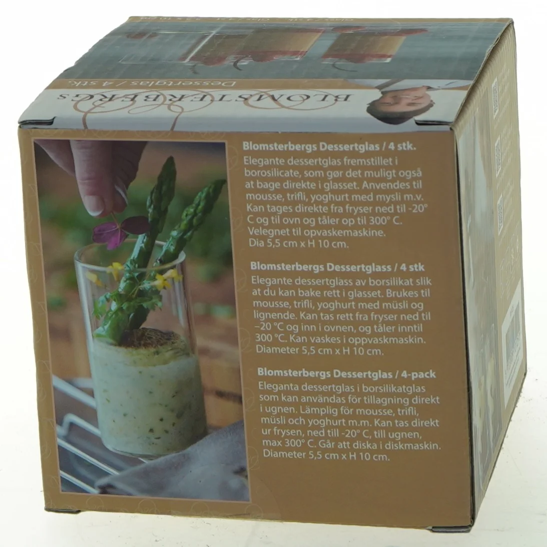 Blomsterbergs Dessertglas, 4 stk fra Blomsterbergs (str. 5,5x10 cm)