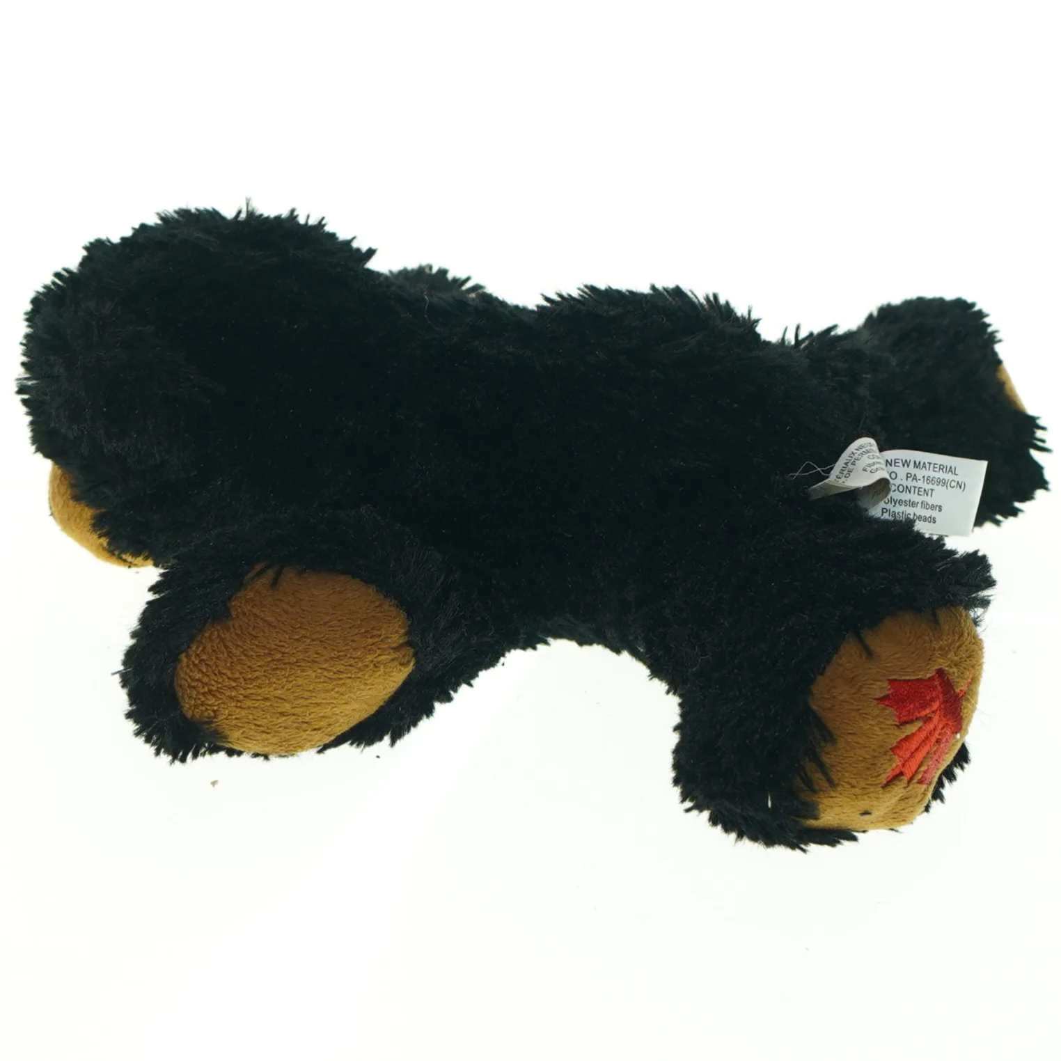 Sort tøjdyr bjørn fra Stuffedanimalhouse (str. 20 x 17 cm)