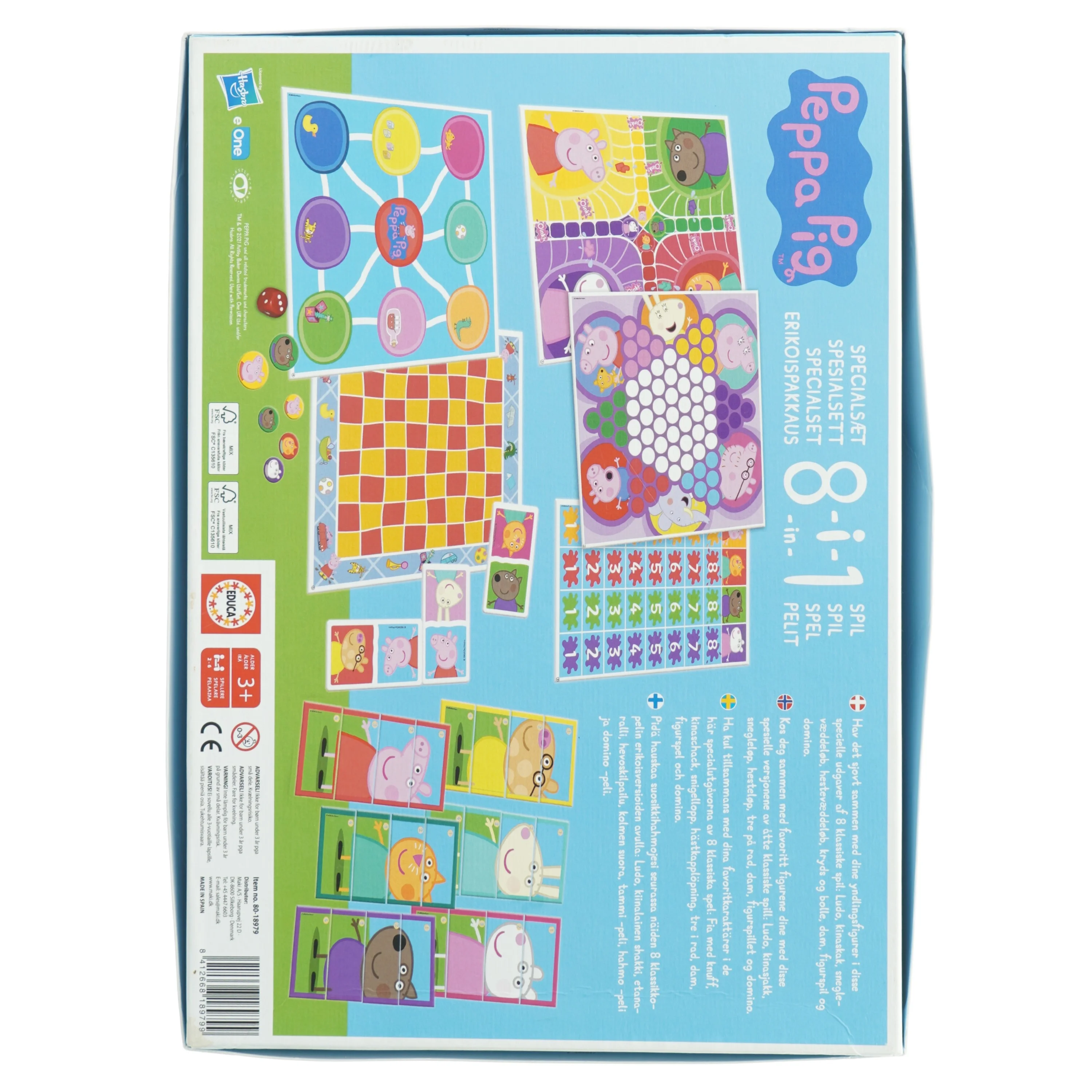 Gurli Gris 8-i-1 brætspilssæt