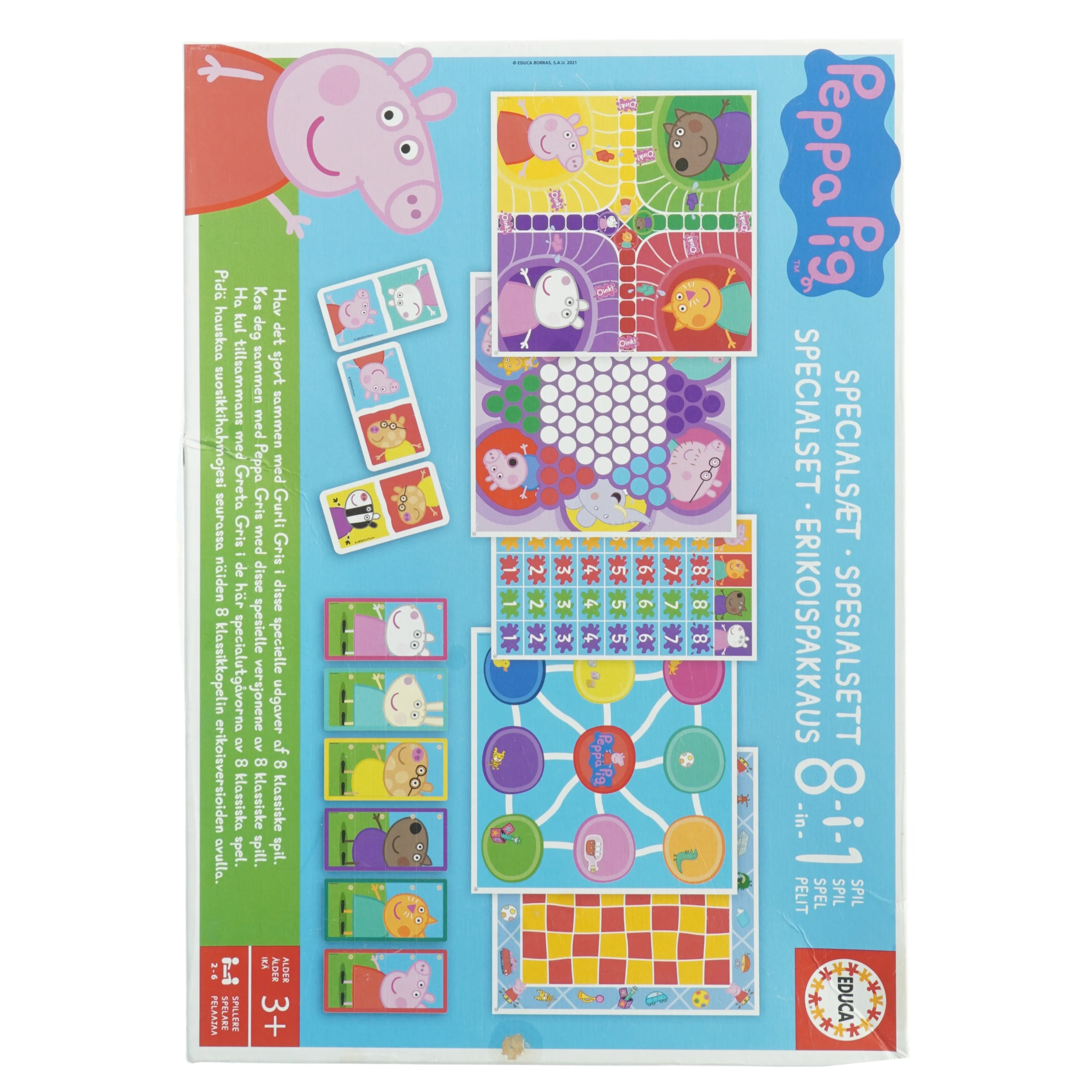 Gurli Gris 8-i-1 brætspilssæt