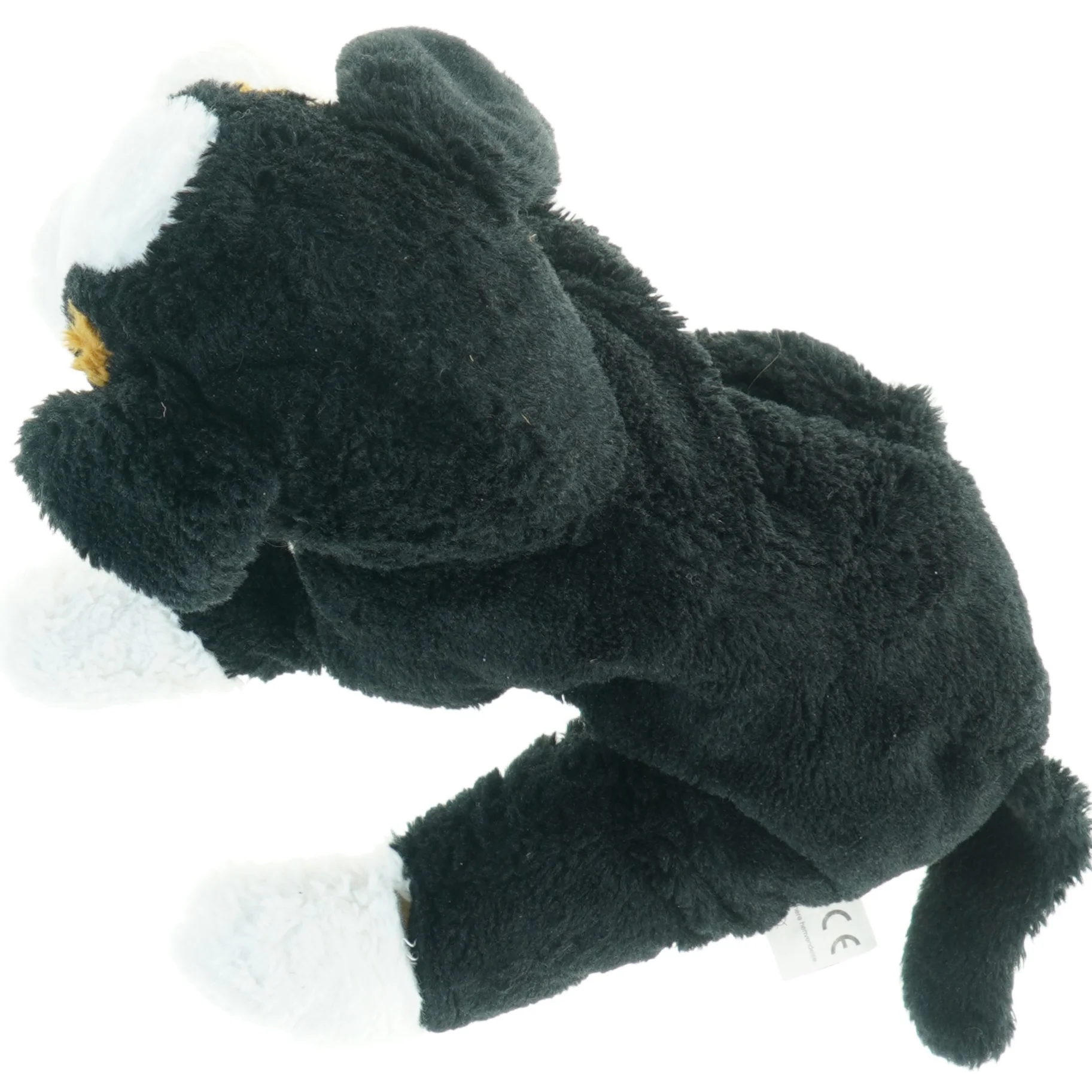 Sort og hvid bamsehund plysdyr (str. 39 cm)