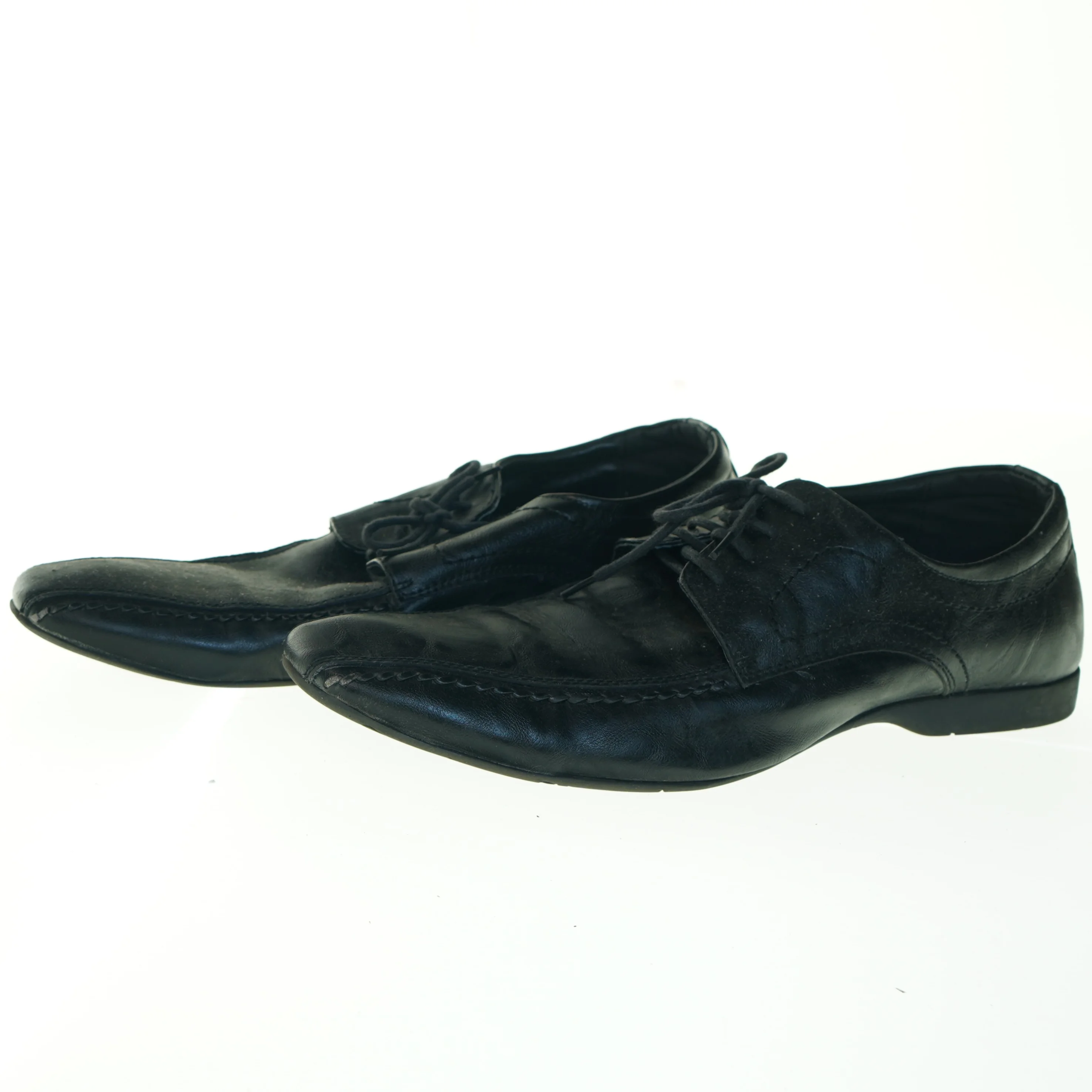 Sorte lædersko til mænd fra Sams (str. 44)