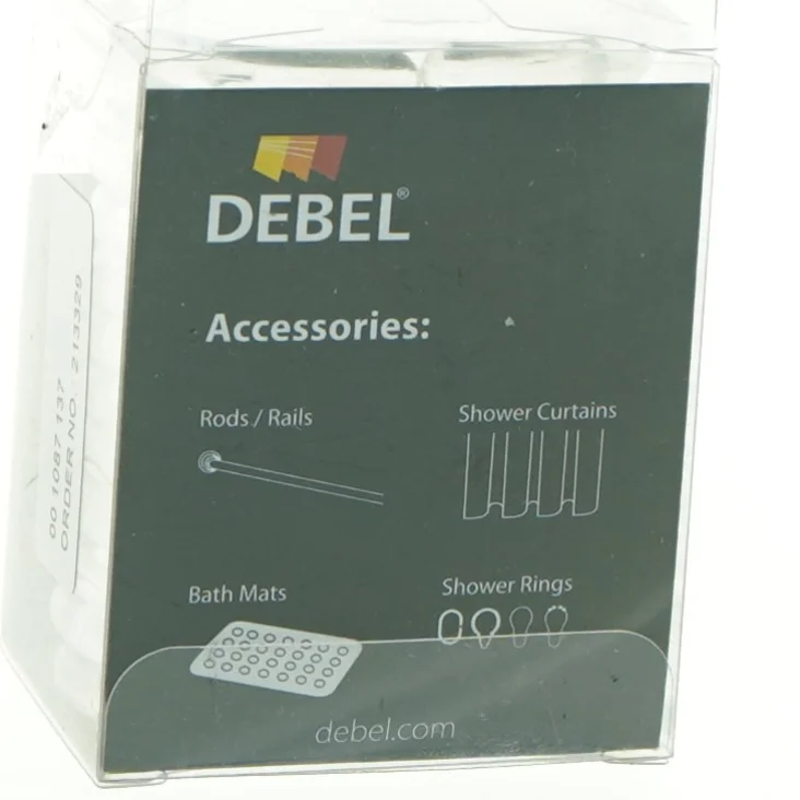 DEBEL Transparent badeforhængsringe fra DEBEL (str. 6 x 4 cm)