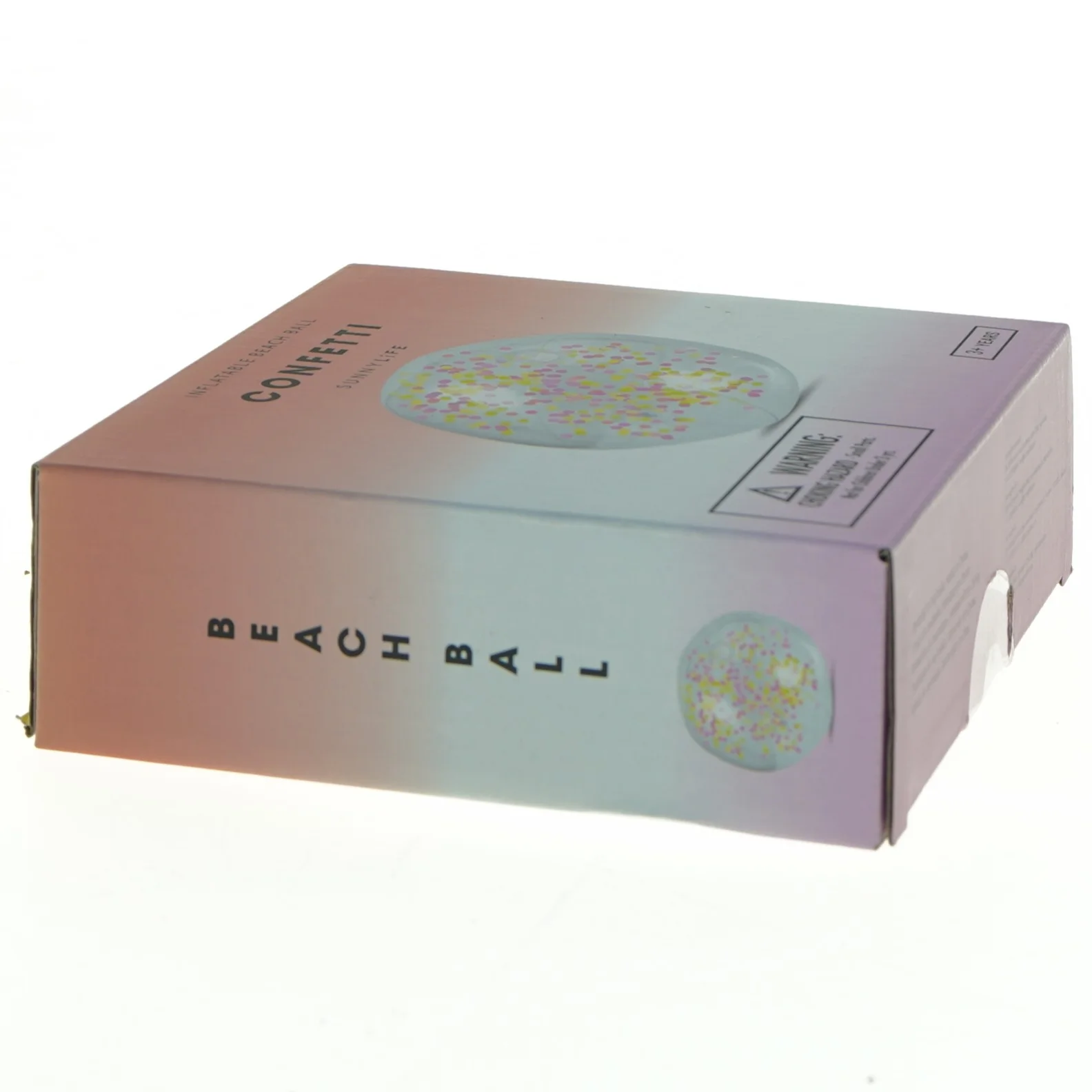 Oppustelig strandbold med konfetti fra Sunnylife (str. Kasse 15,5 x, 14,5 x, 5 cm)