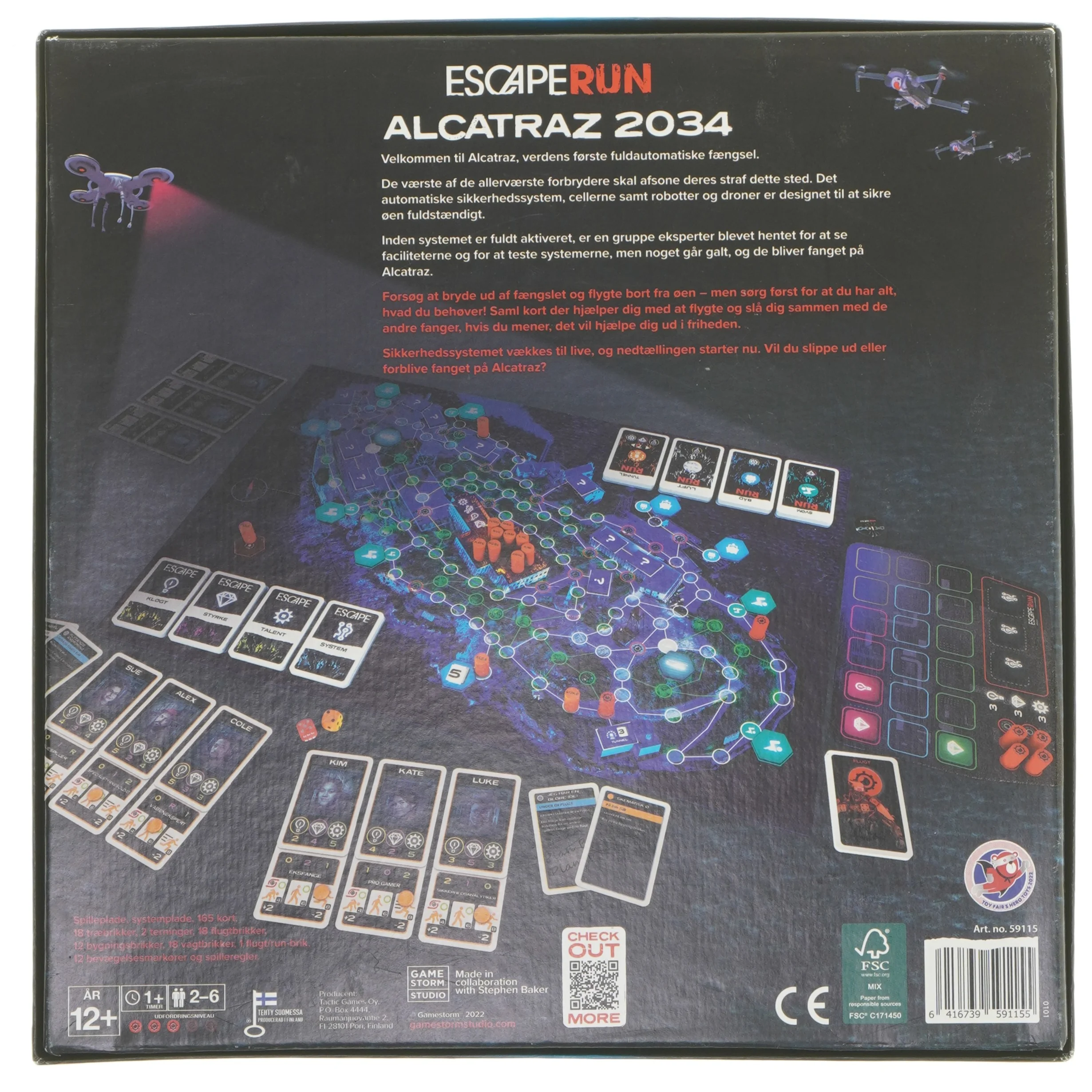 Escape Run brætspil (str. 28x28 cm)