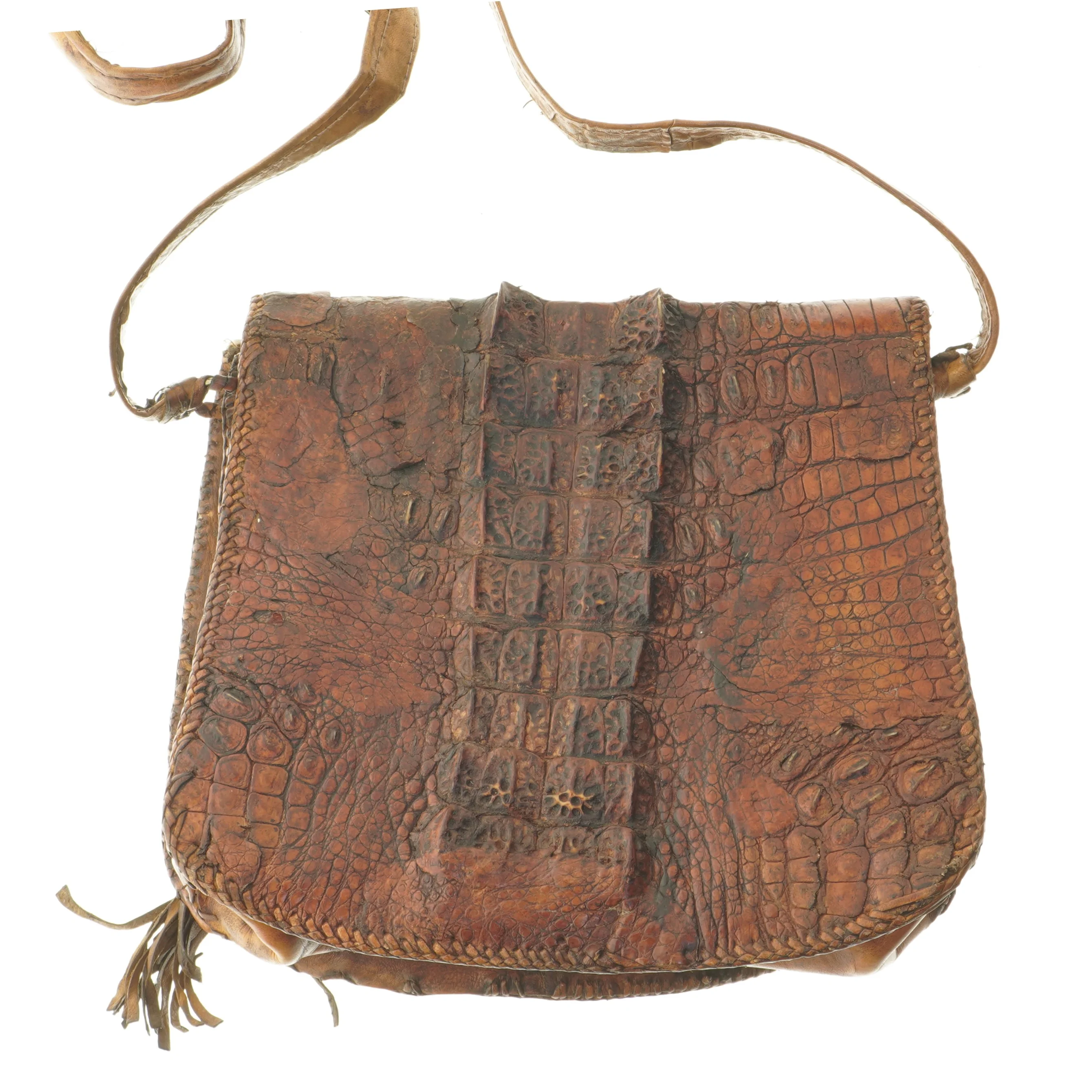 Krokodilleskinds taske  (str. 22x24x14 cm)