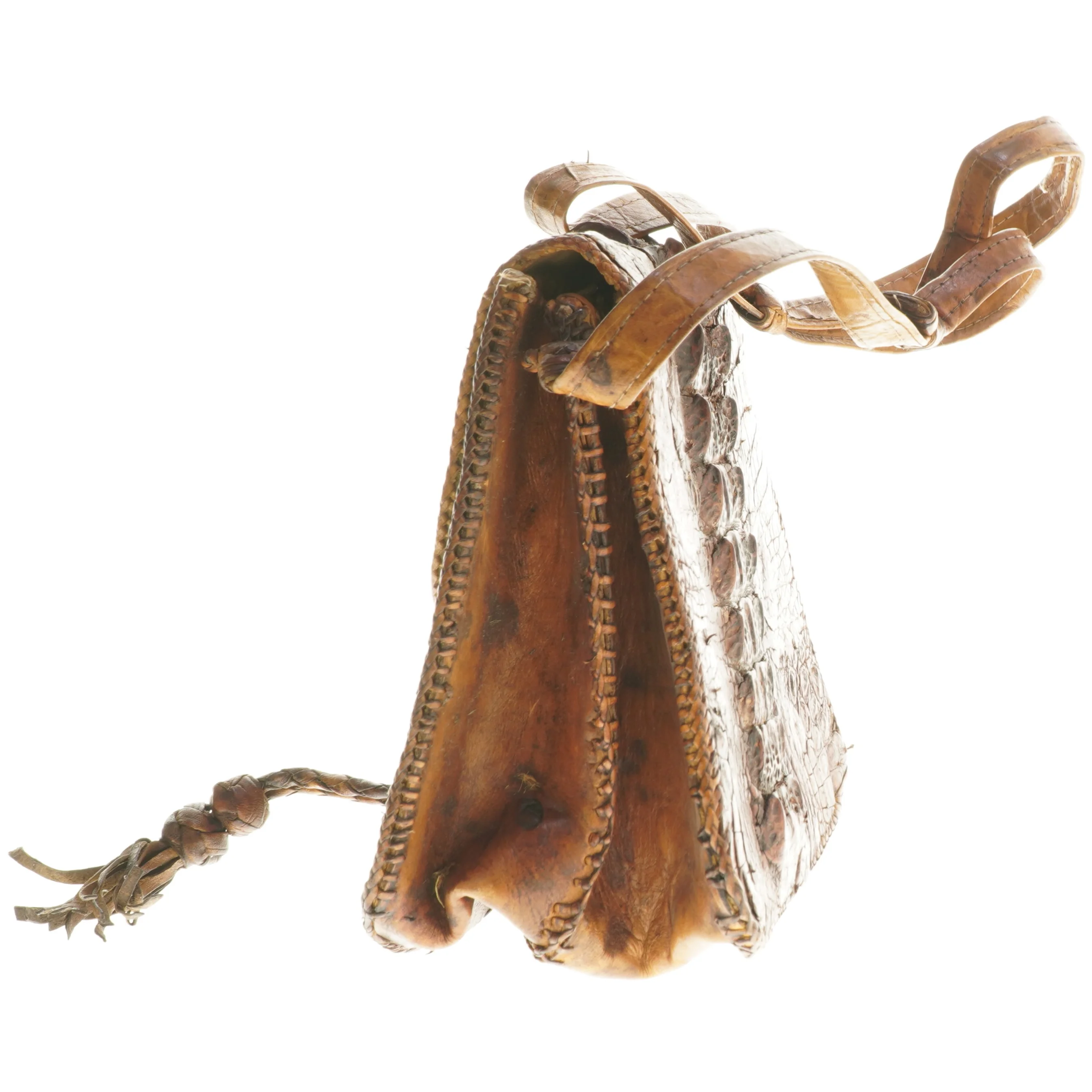 Krokodilleskinds taske  (str. 22x24x14 cm)