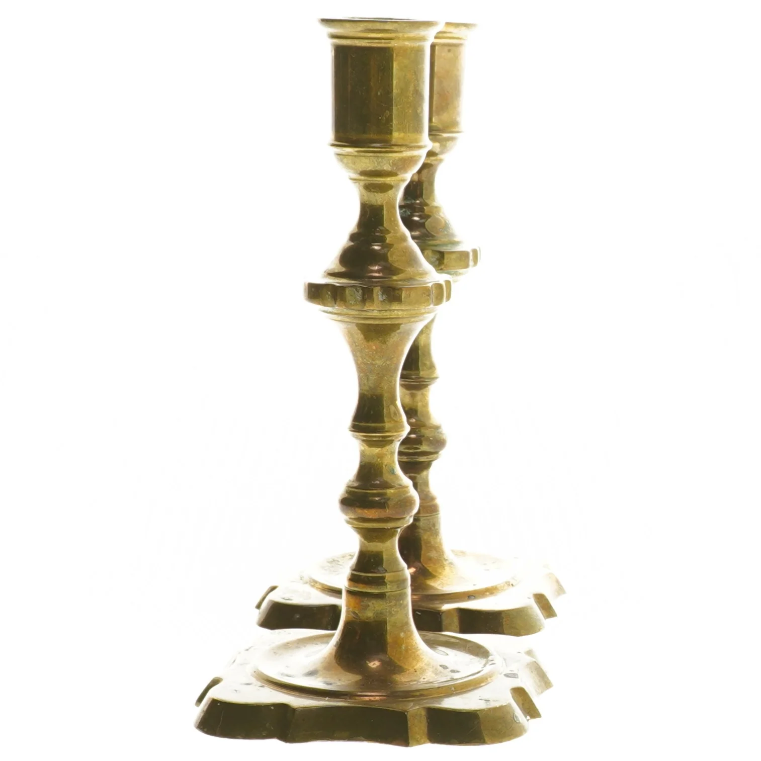 Messing lysestager (str. 17,5 cm)