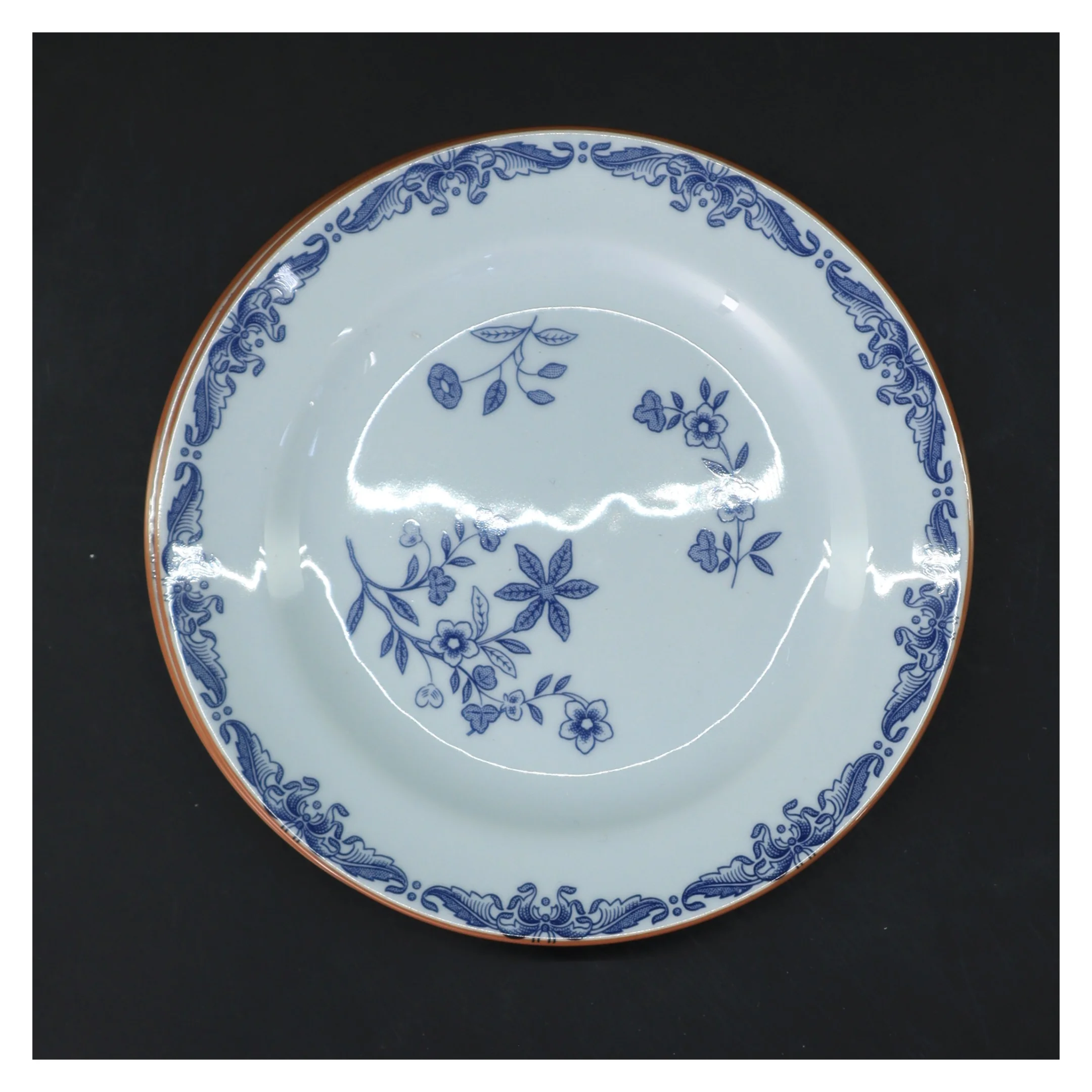 2 tallerkener med blomstermønster fra Rörstrand (str. 2 stk Ø 18 cm)