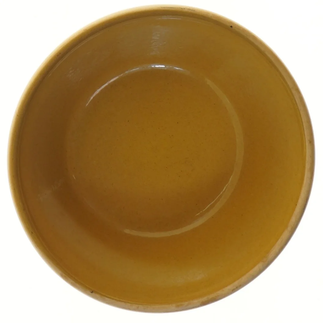 Gul keramisk skål (str. Ø 20 cm)