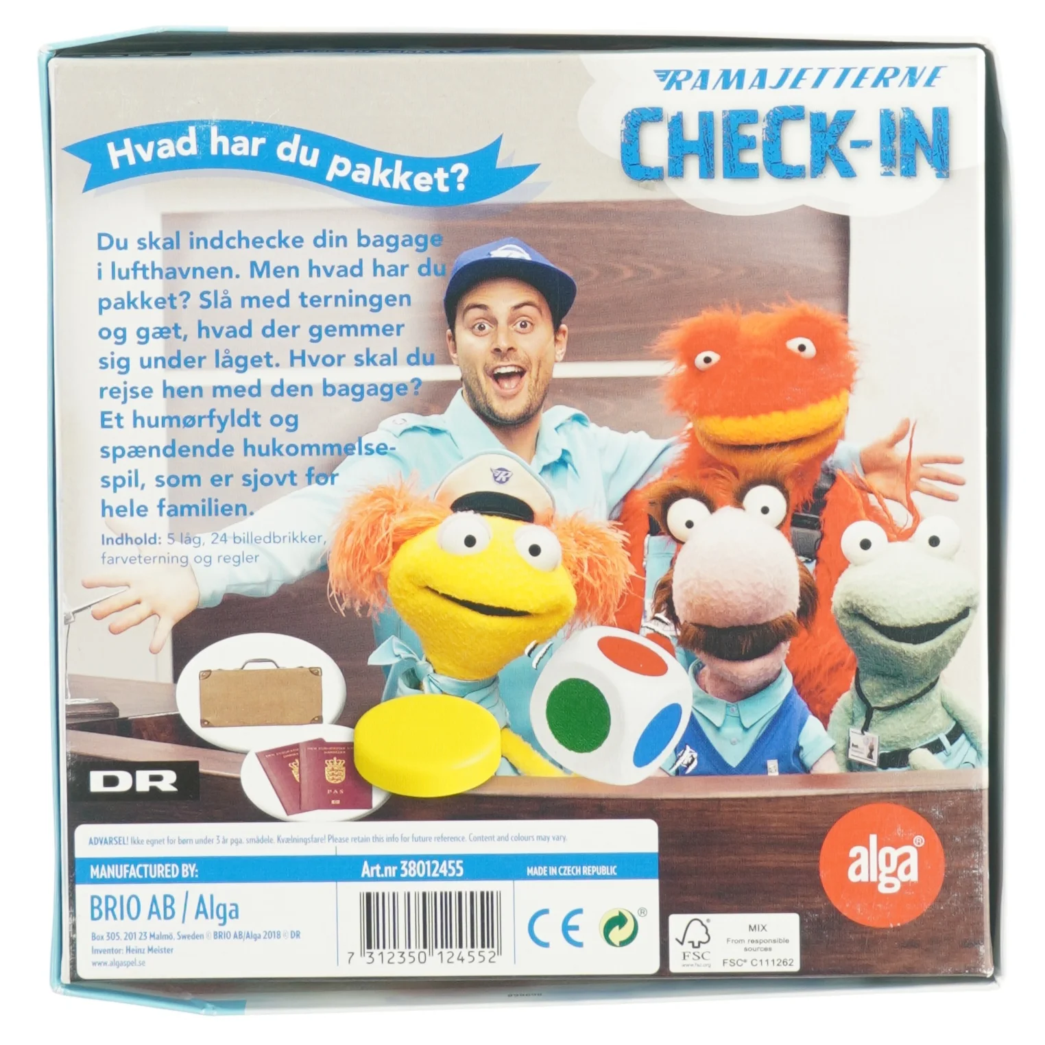 Check-in spil (str. 20 x 20 x 5cm)