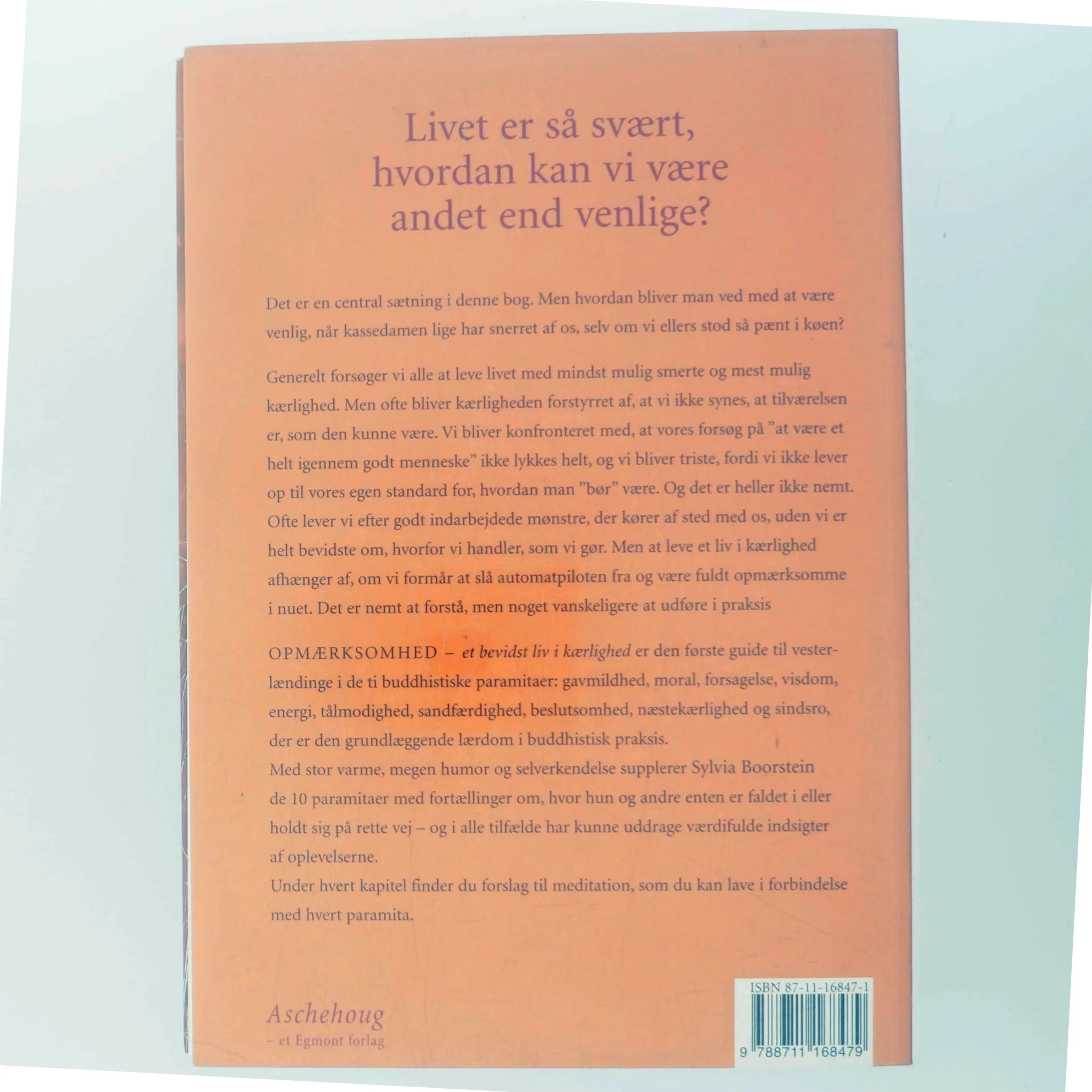 Opmærksomhed : et bevidst liv i kærlighed af Sylvia Boorstein (Bog)