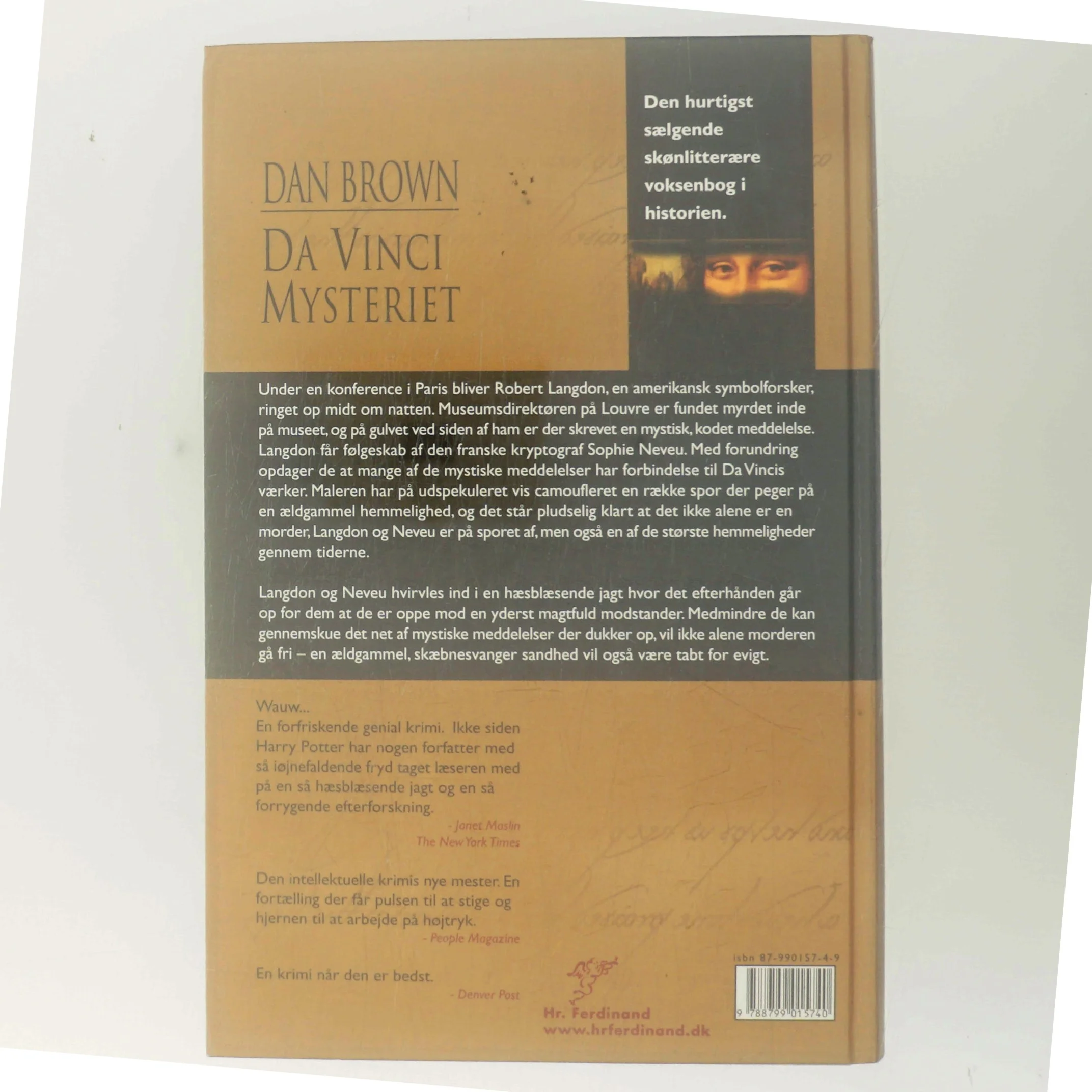 Da Vinci Mysteriet af Dan Brown (Bog)