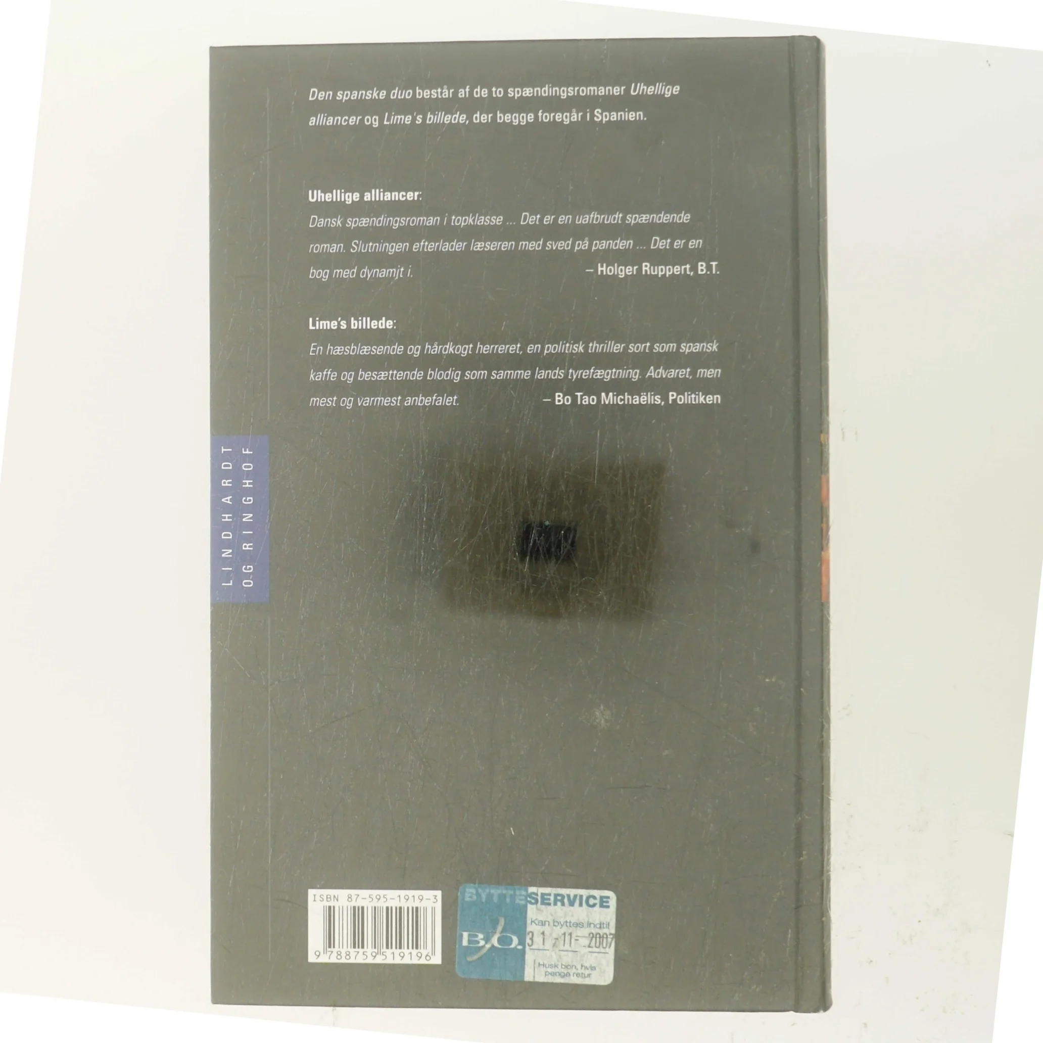 Den spanske duo : Uhellige alliancer, Lime's billede af Leif Davidsen (Bog)