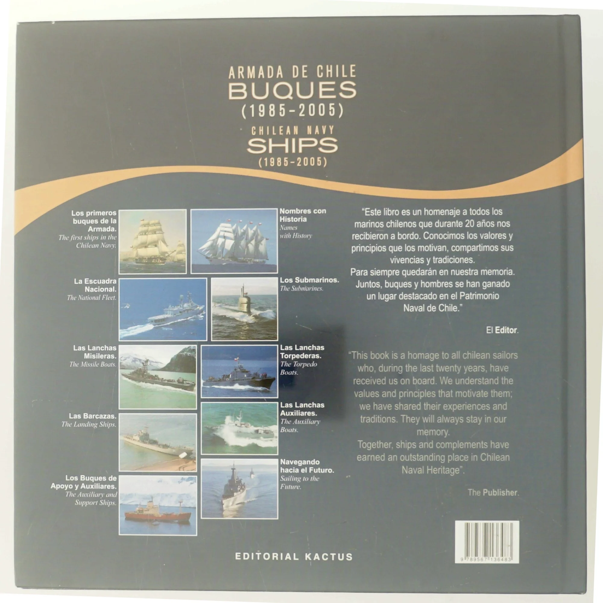 Bog om Chilenske flådeskibe fra Editorial Kactus