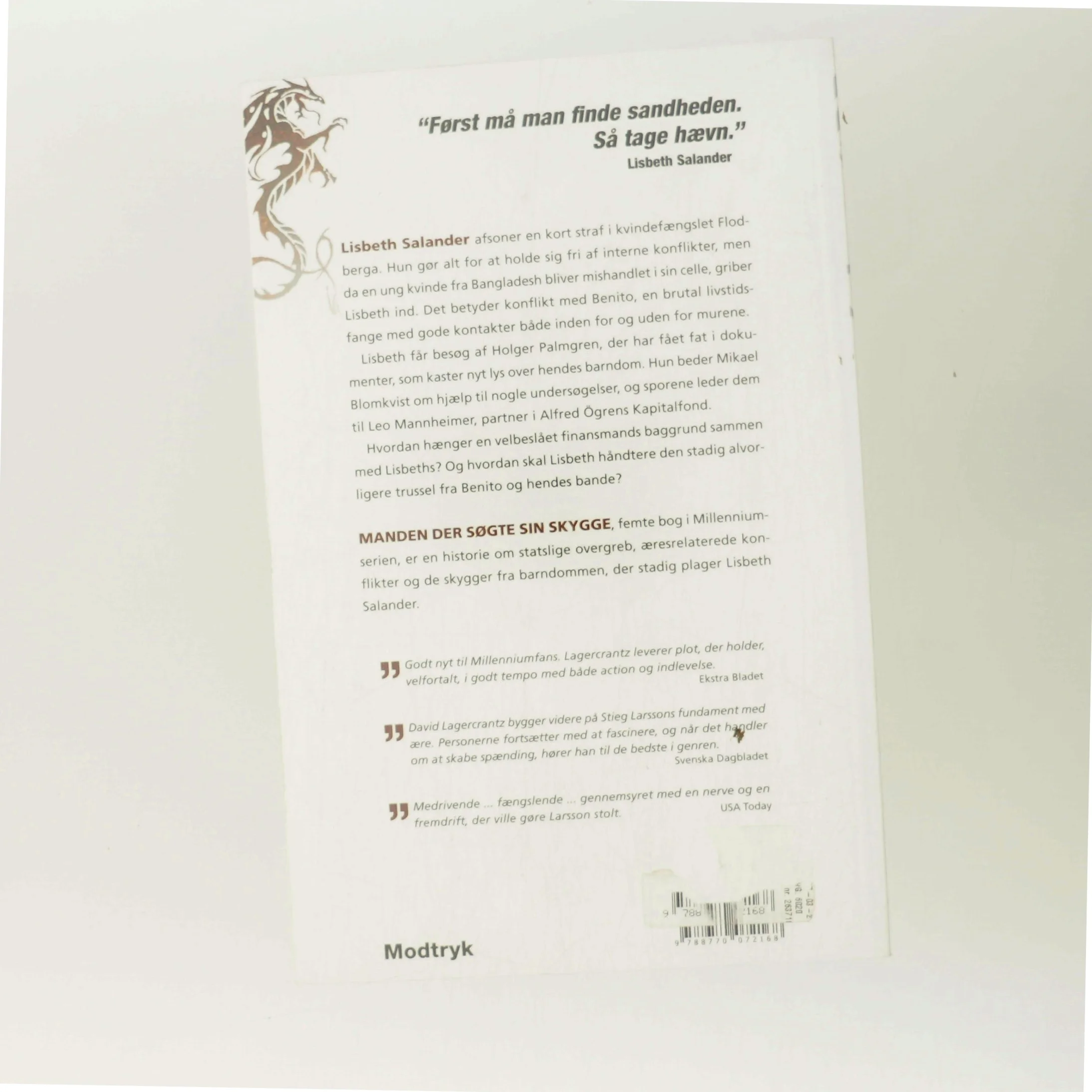 Manden der søgte sin skygge af David Lagercrantz (Bog)