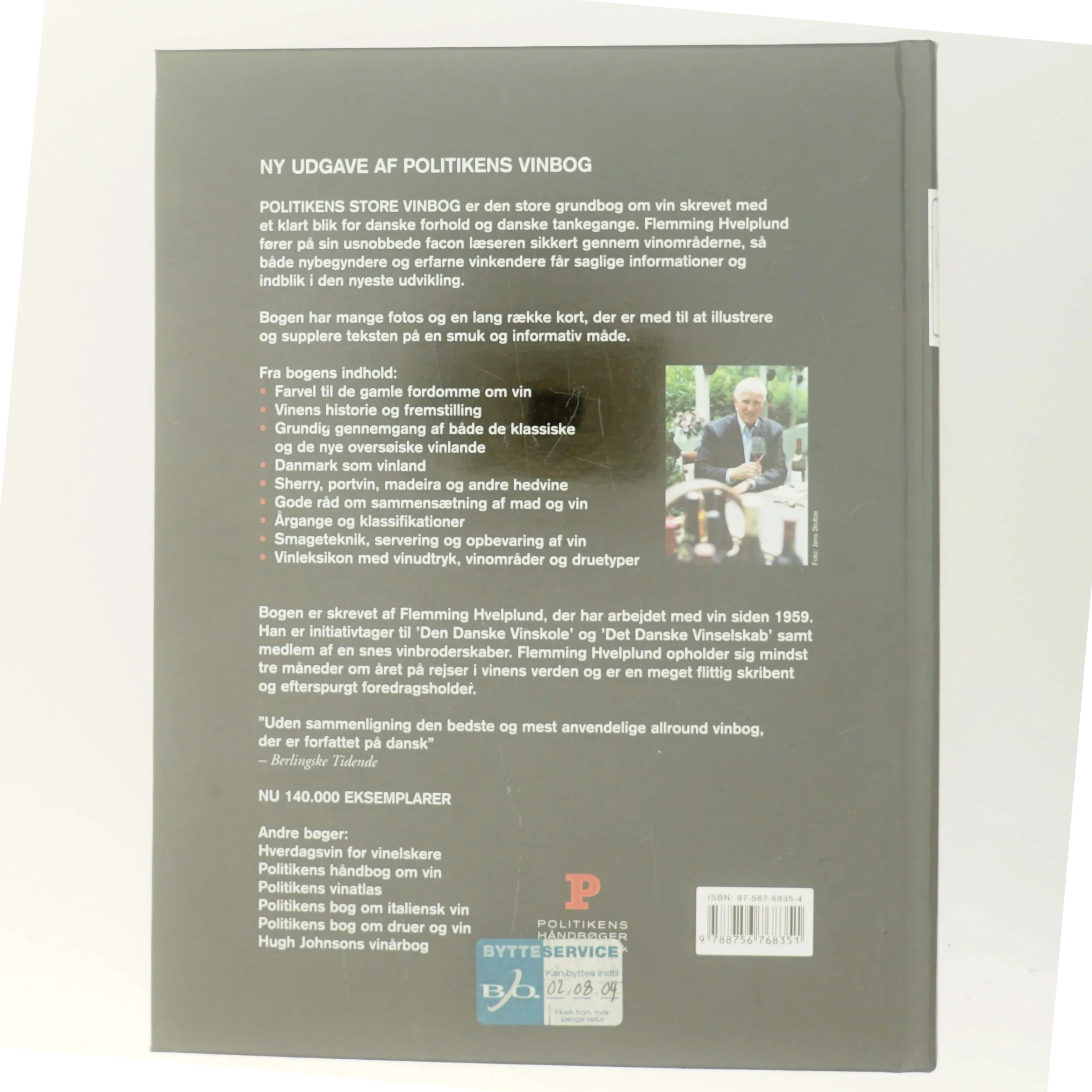 Politikens store vinbog af Flemming Hvelplund (Bog)