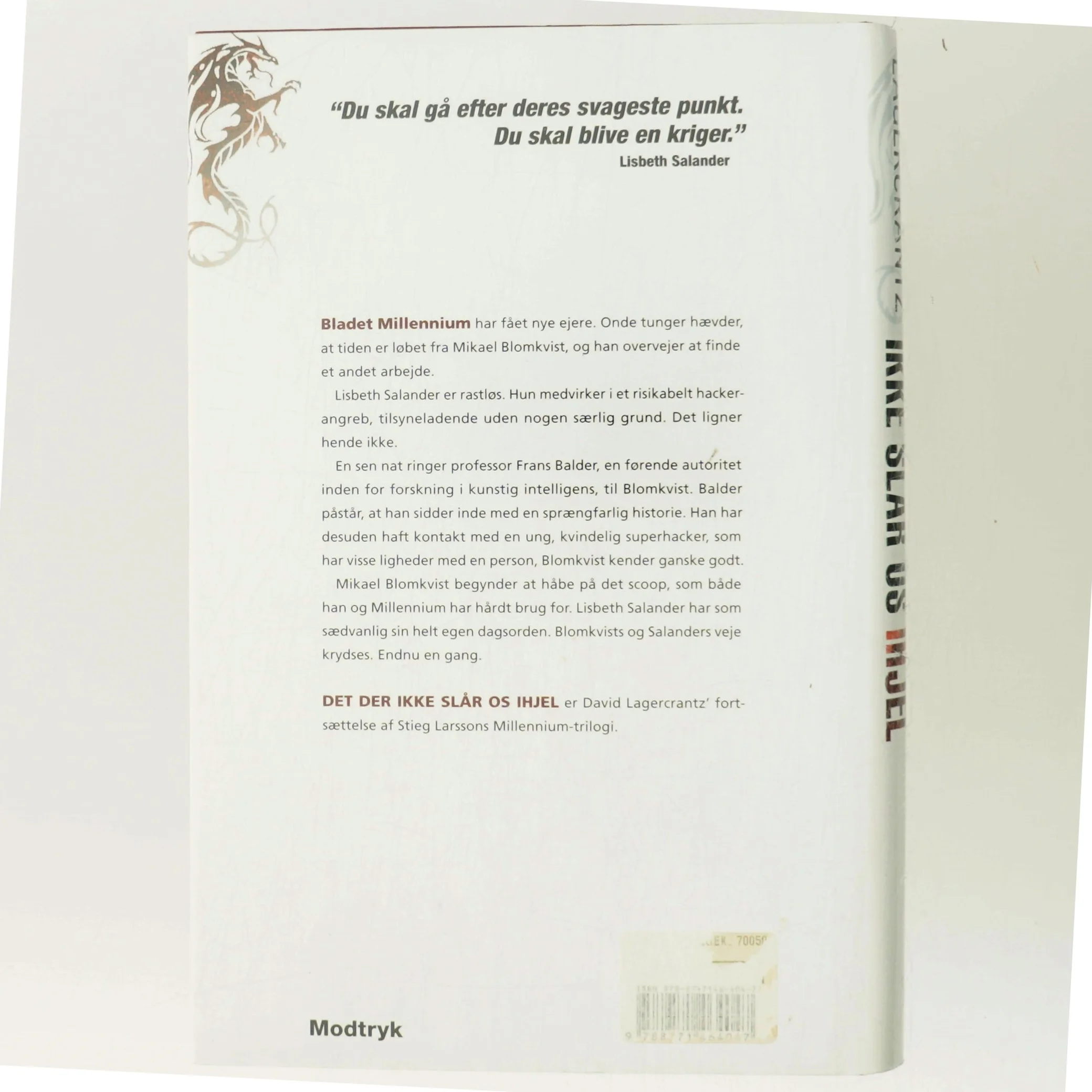 Det der ikke slår os ihjel af David Lagercrantz (Bog)